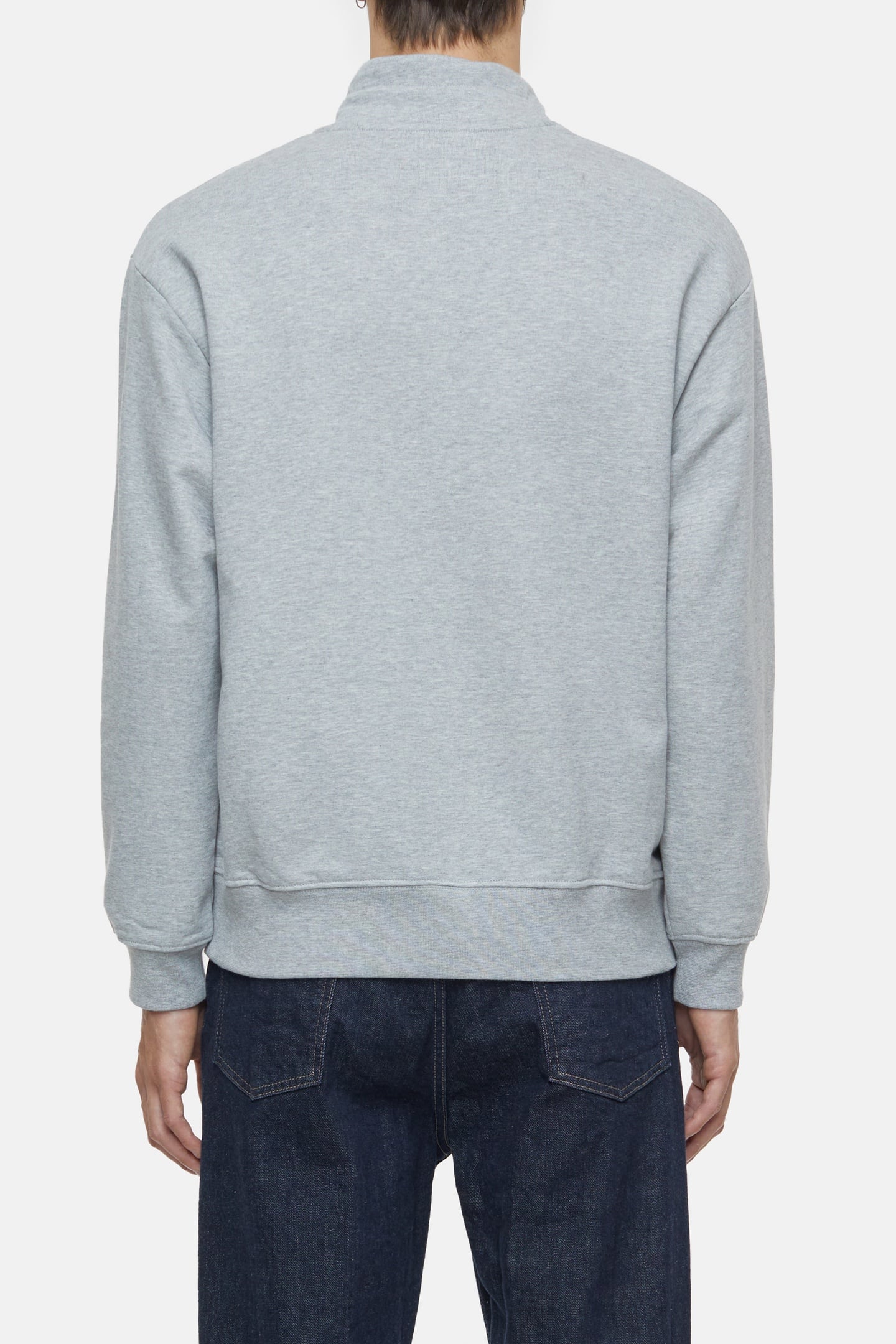 HALF ZIP SWEAT T-SHIRTS LIGHT GREY MELANGE 3