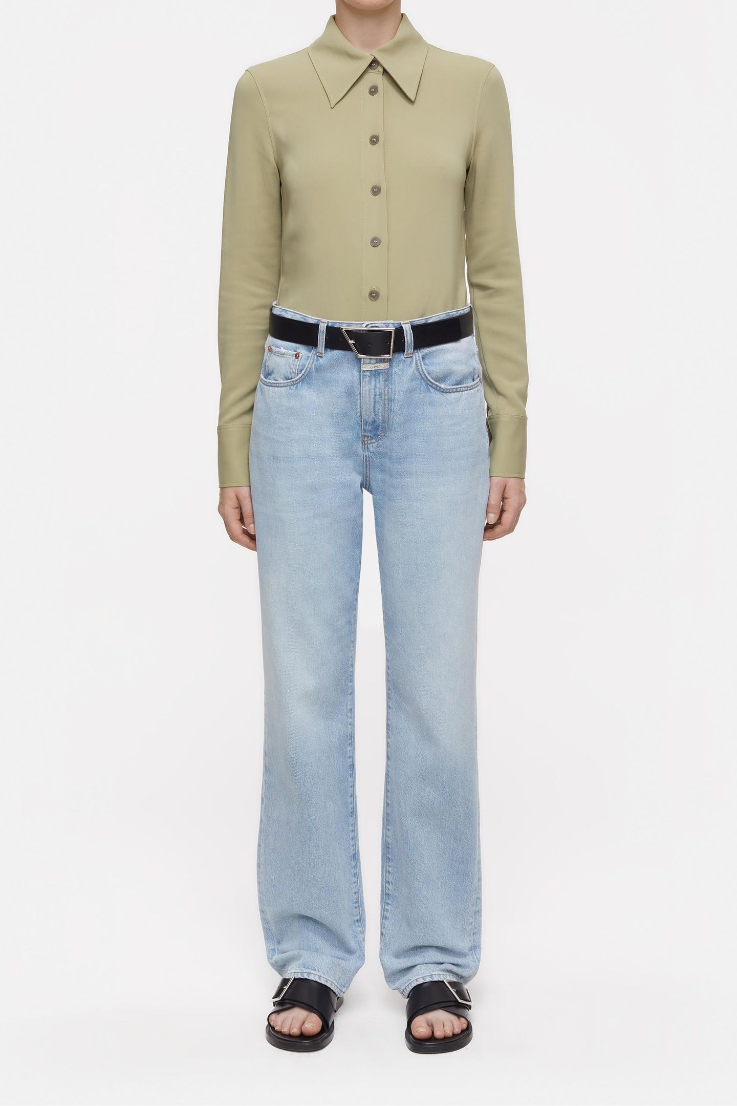 SLIM BLOUSE SAGE TEA 1