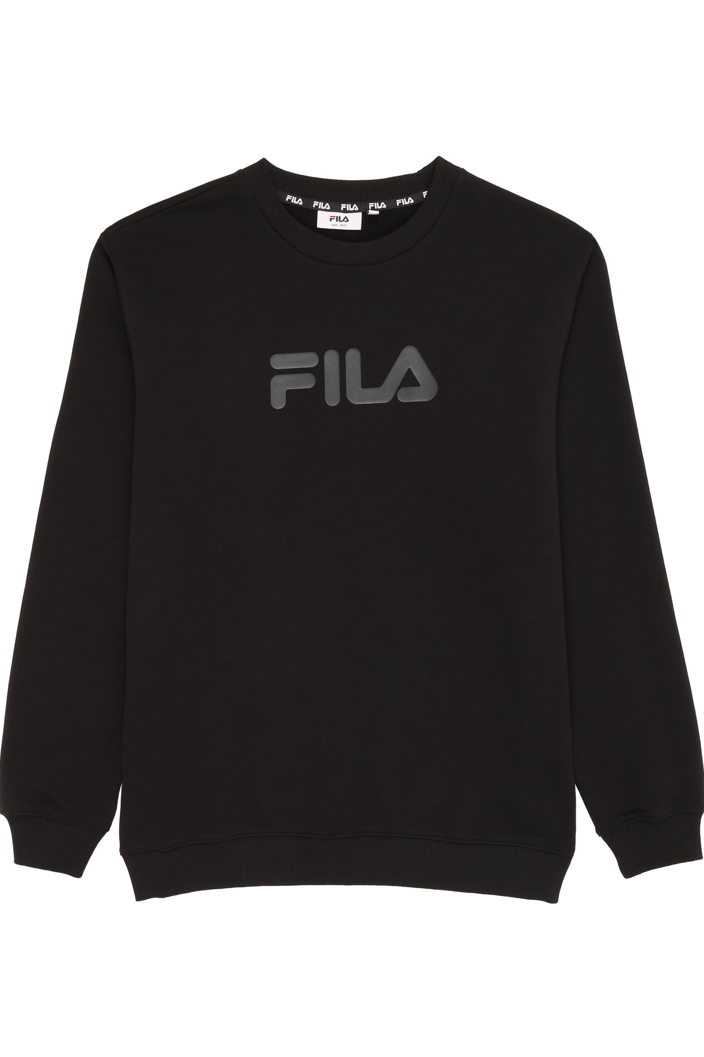UNISEX ZANTEN LOGO CREW SWEAT BLACK 1