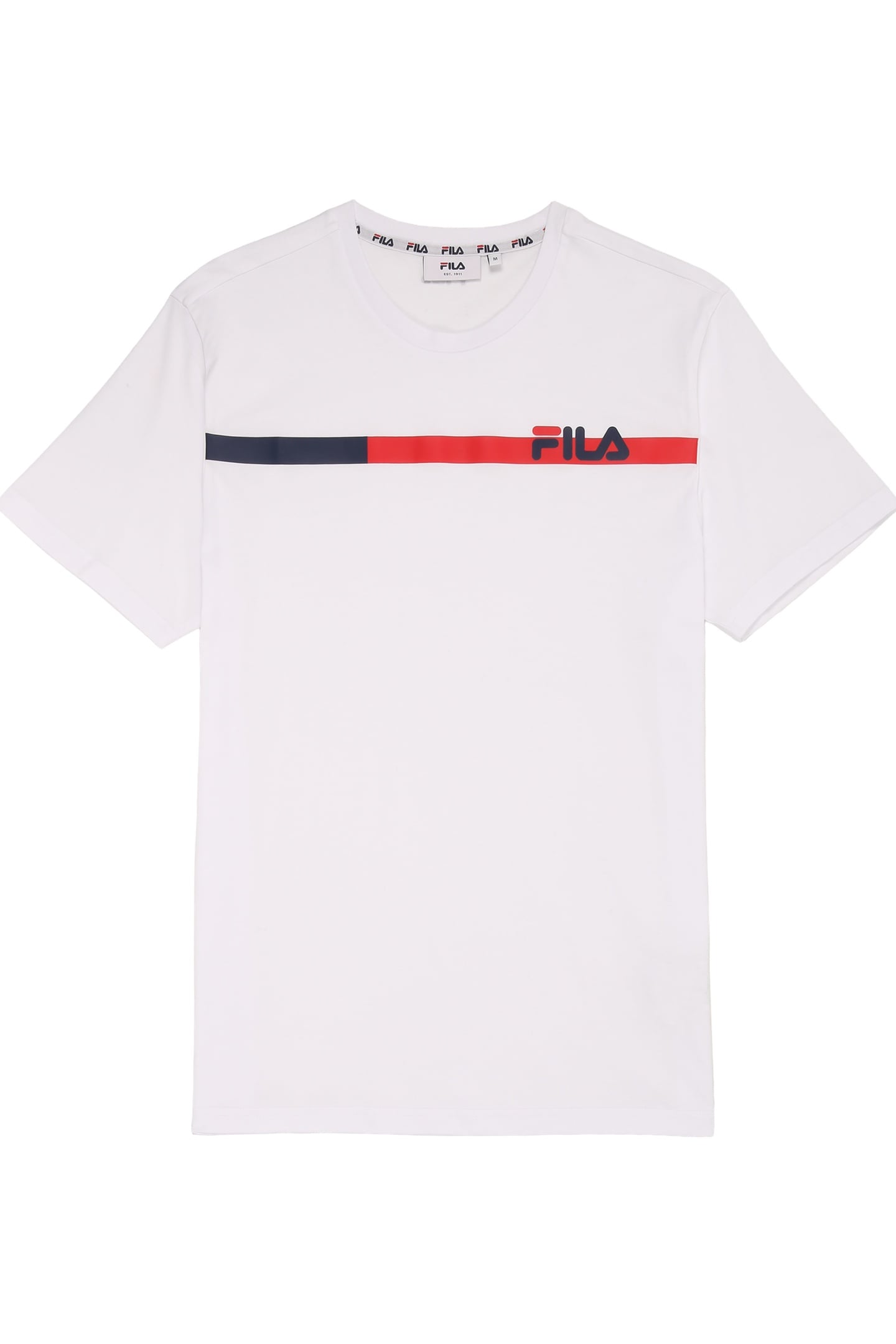 SIDNEY TEE WITH BLOCK STRIPES BRIGHT WHITE 1