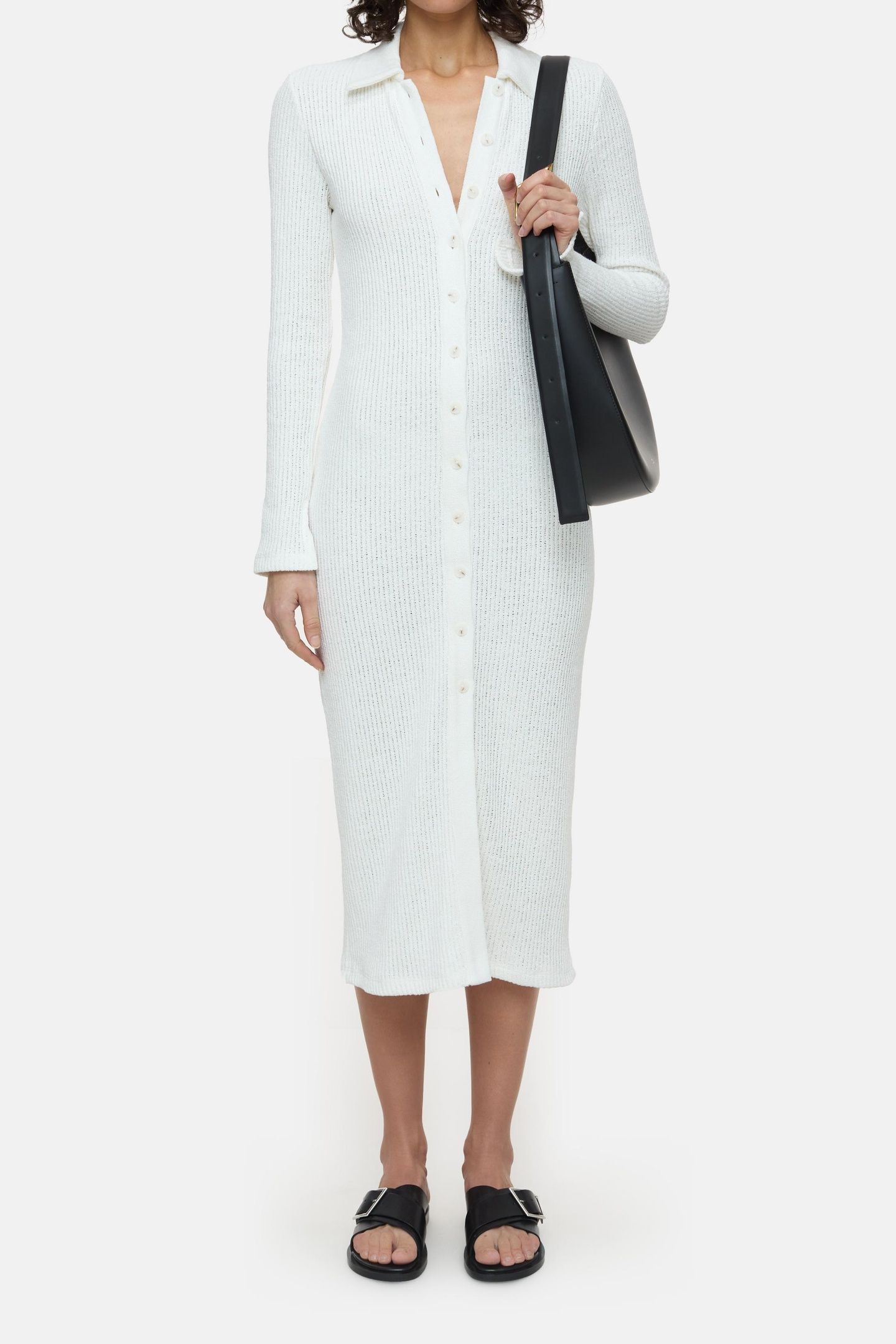 LONG SLEEVE DRESS IVORY 1