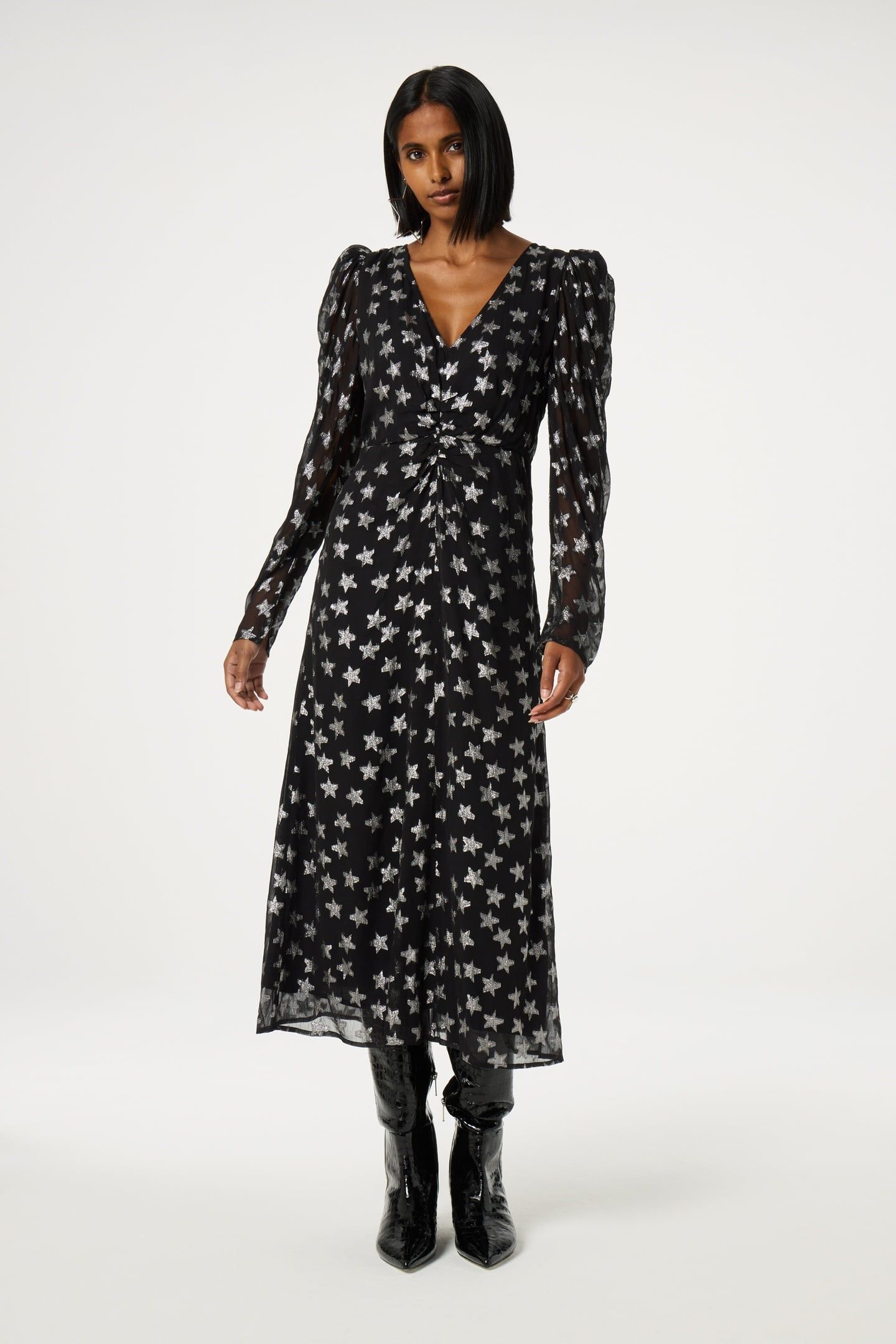 VERA DRESS BLACK/SILVER 1