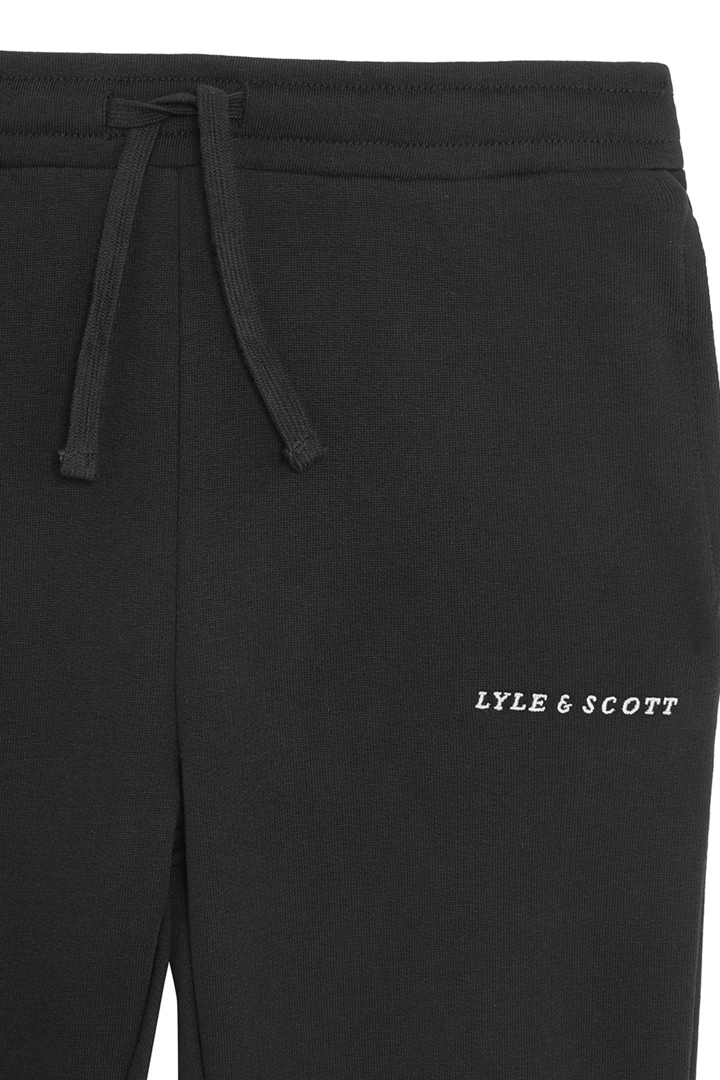 SCRIPT EMBROIDERED SWEATPANT JET BLACK 3