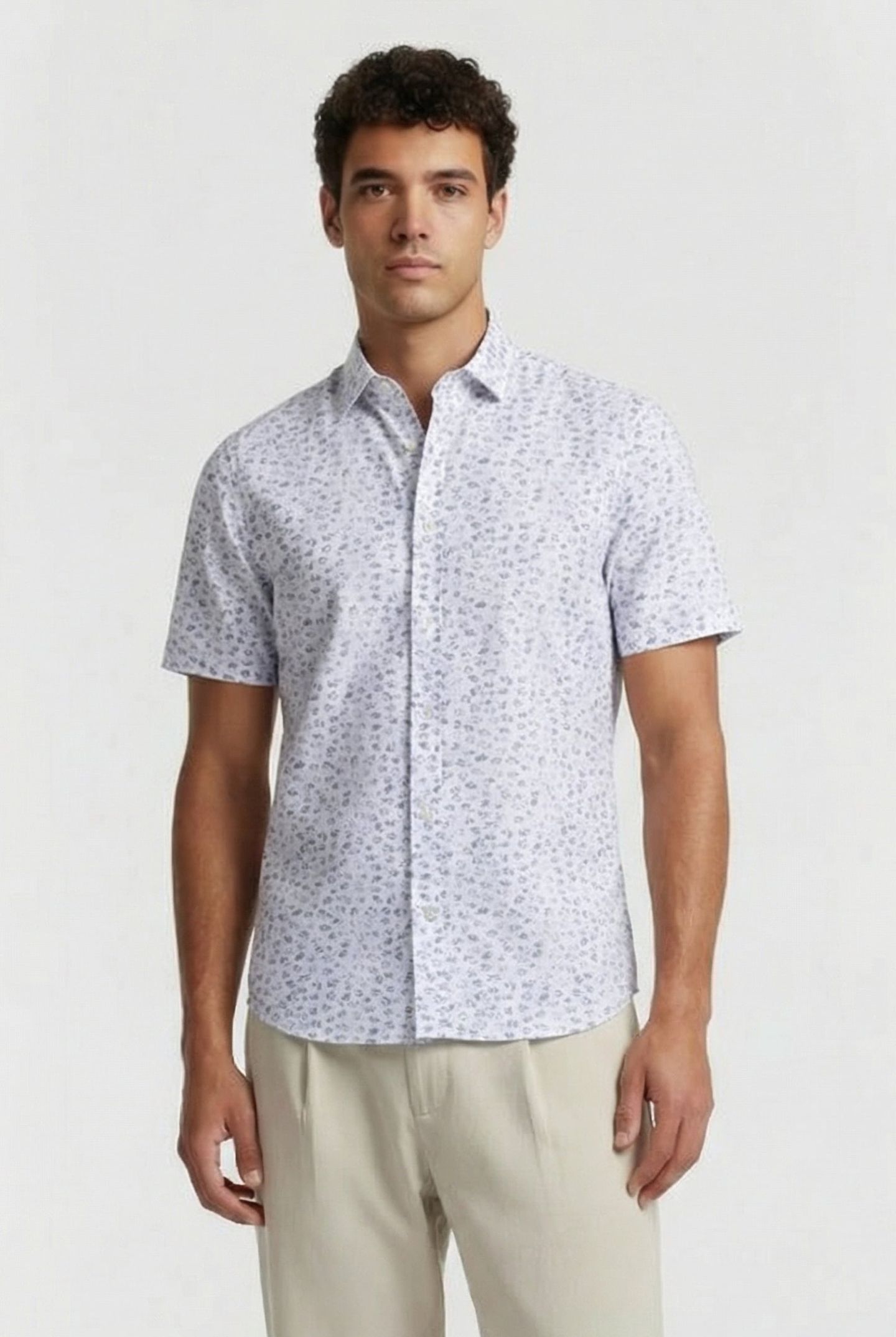 MID FLOWER S/S T MID BLUE FLOWER 1