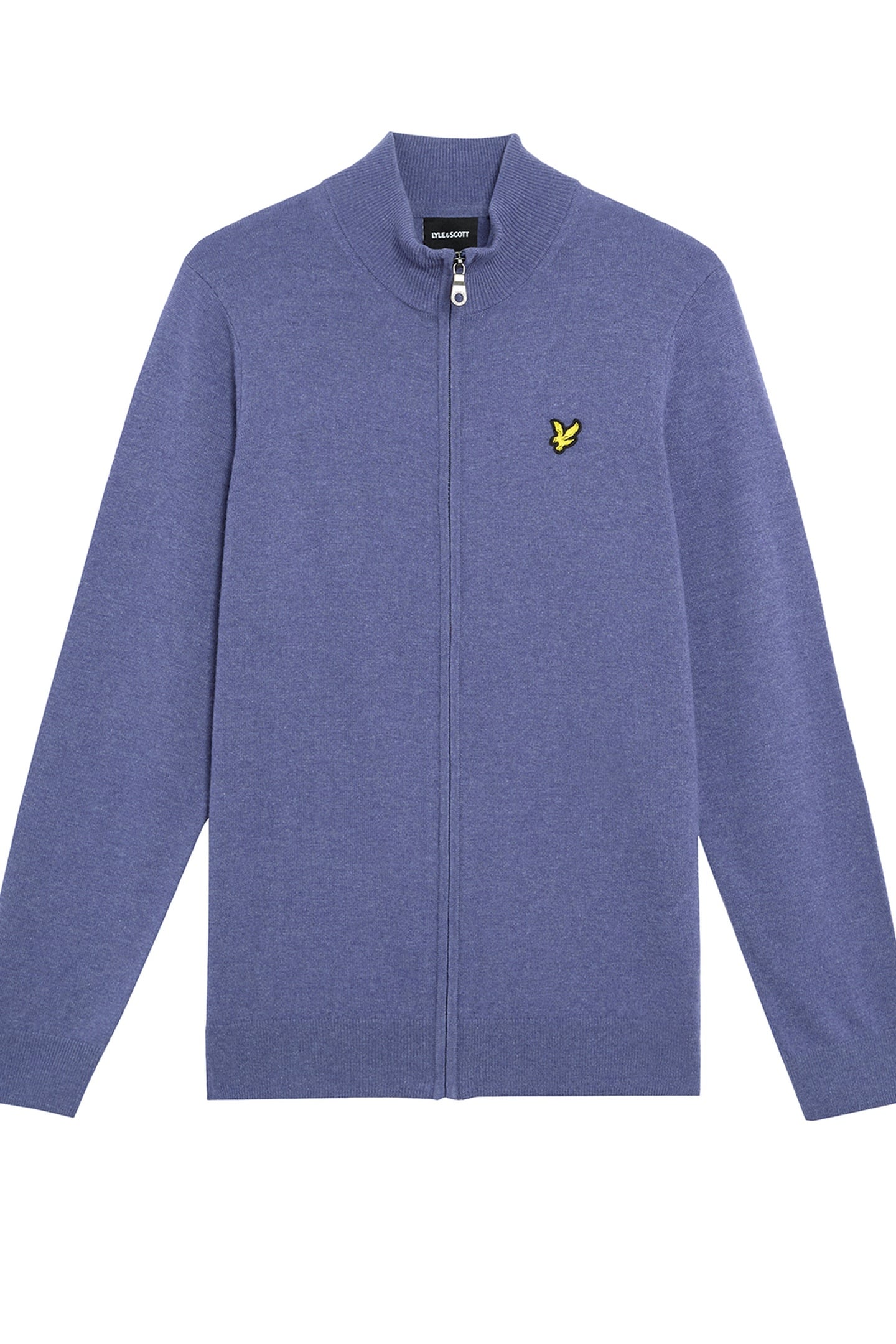 LAMBSWOOL BLEND ZIP THROUGH CARDIGAN GRAYSTONE MARL 4
