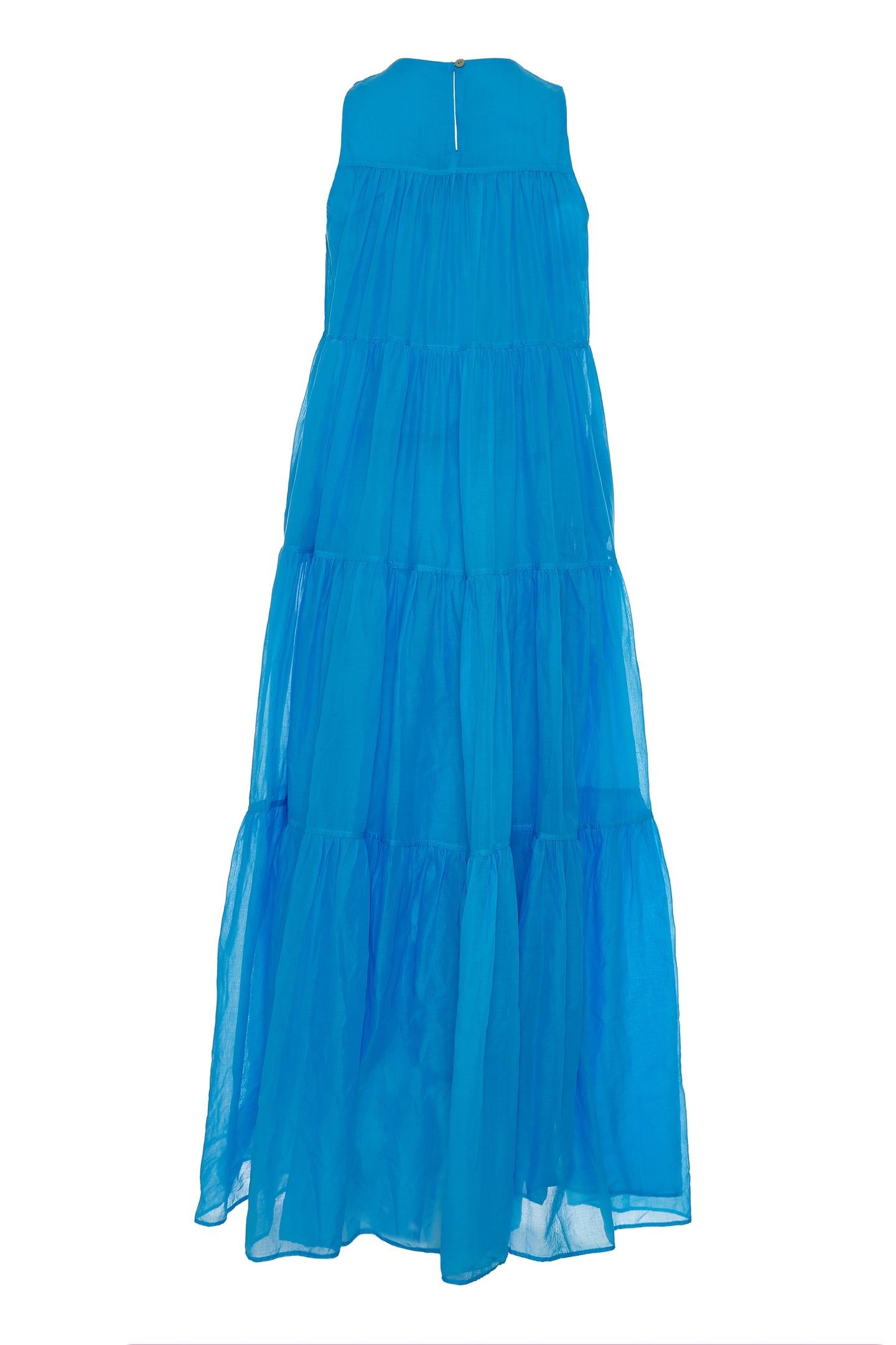 LACK LONG DRESS VOILE CYAN 4