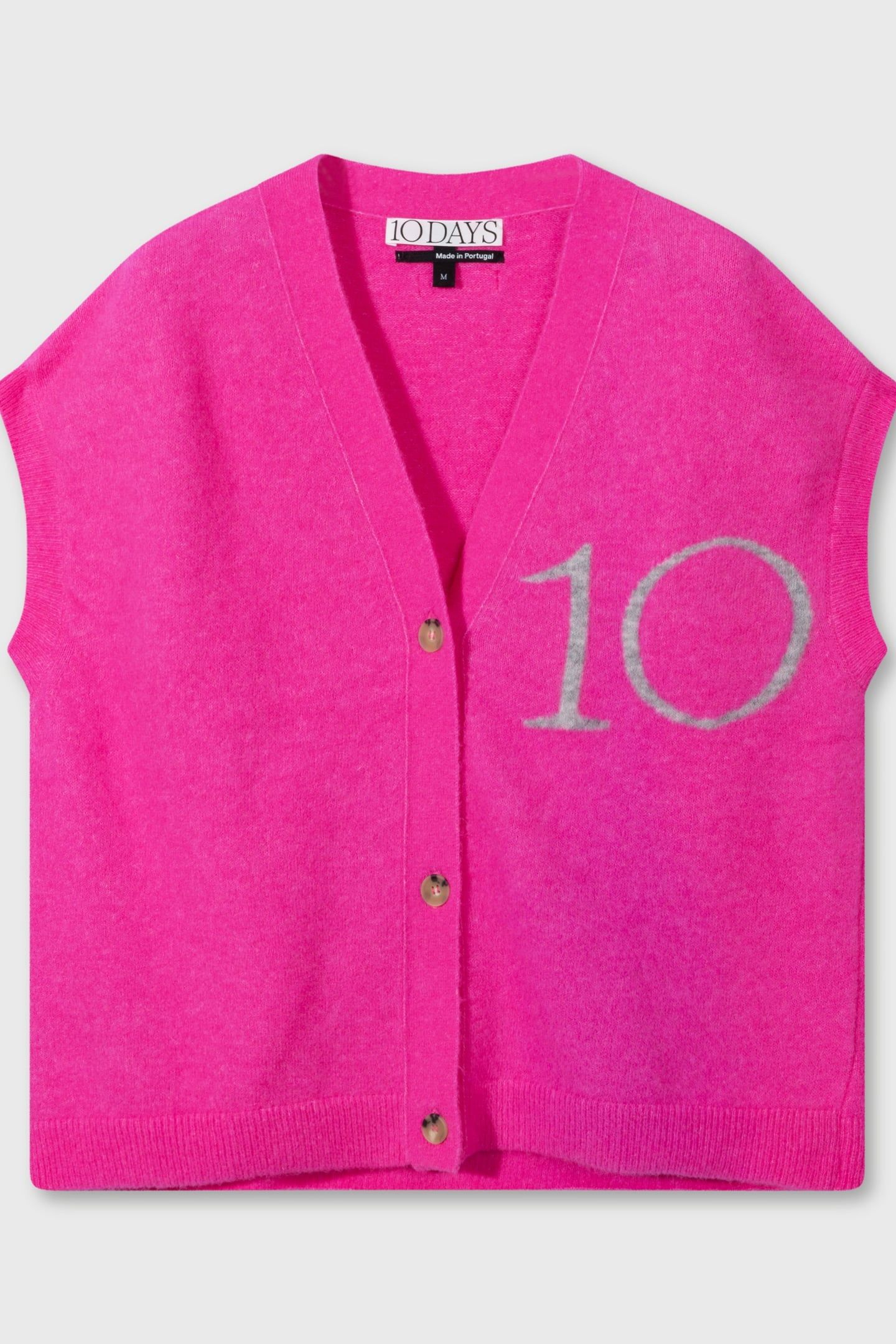 KNIT GILET NEON PINK 3