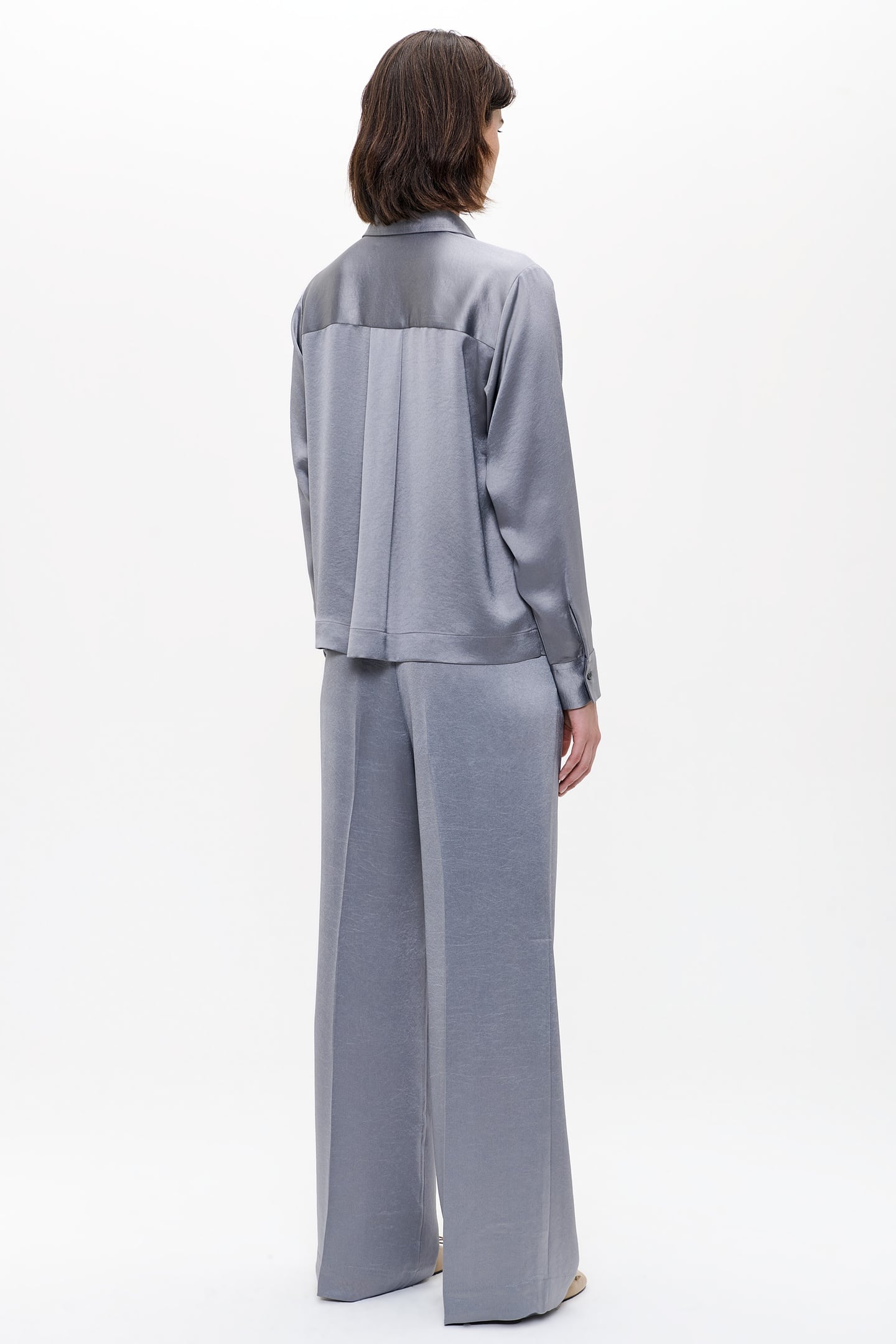 SATIN SHIRT SILVER MINK 4