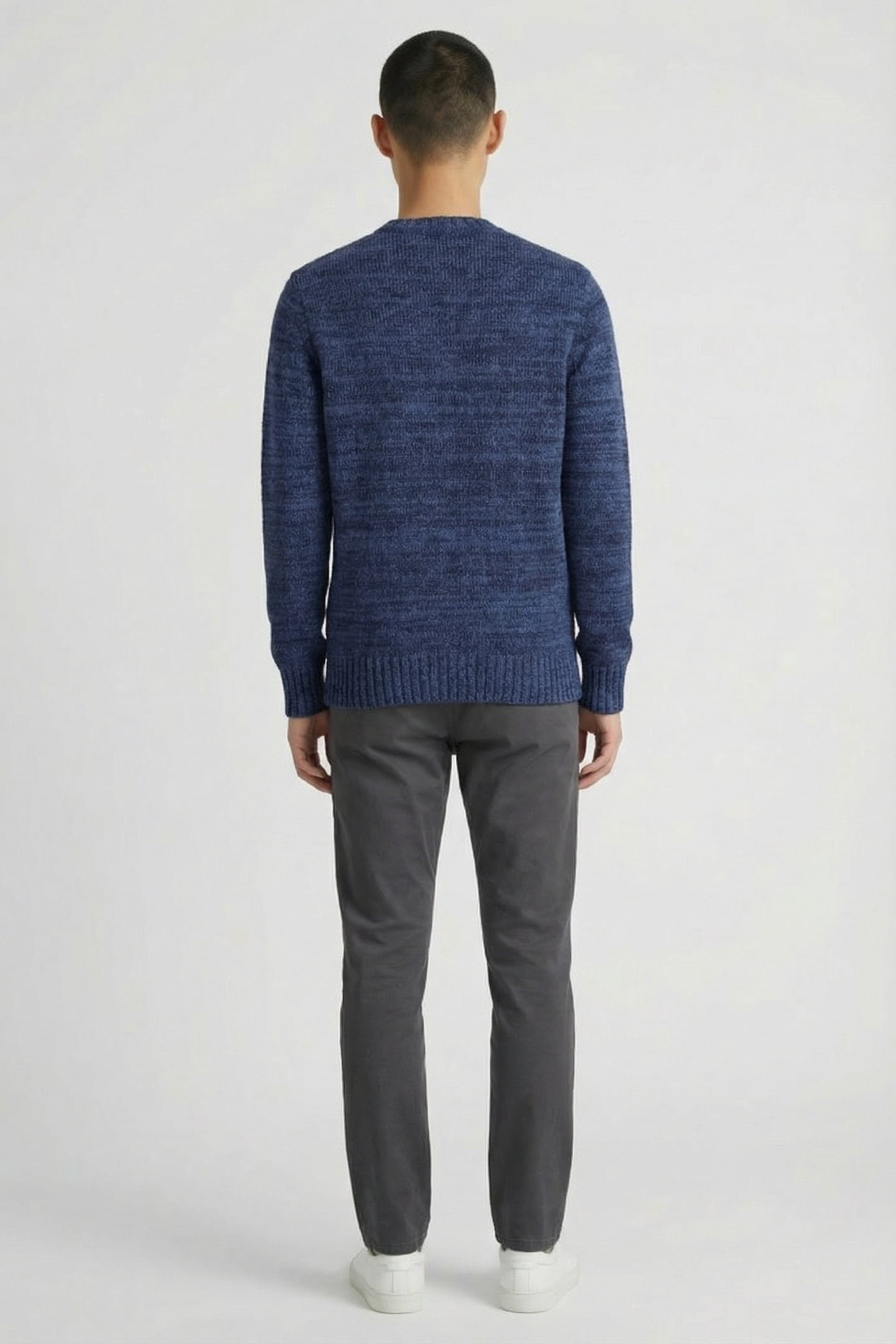 MULTI MARL CREW NECK JUMPER DARK NAVY MARL 3