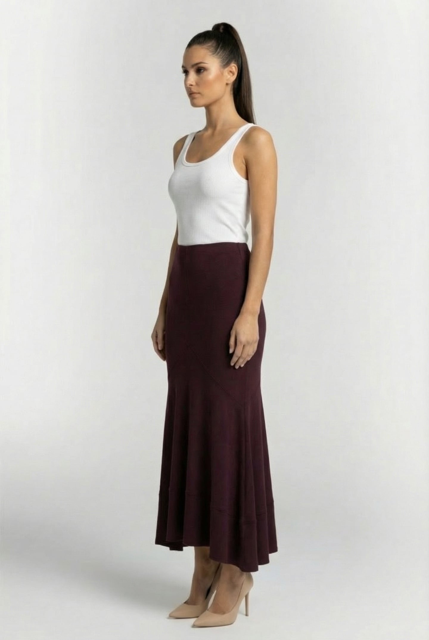 PALMIRASPE SKIRT BERRY/BORDEAUX 3