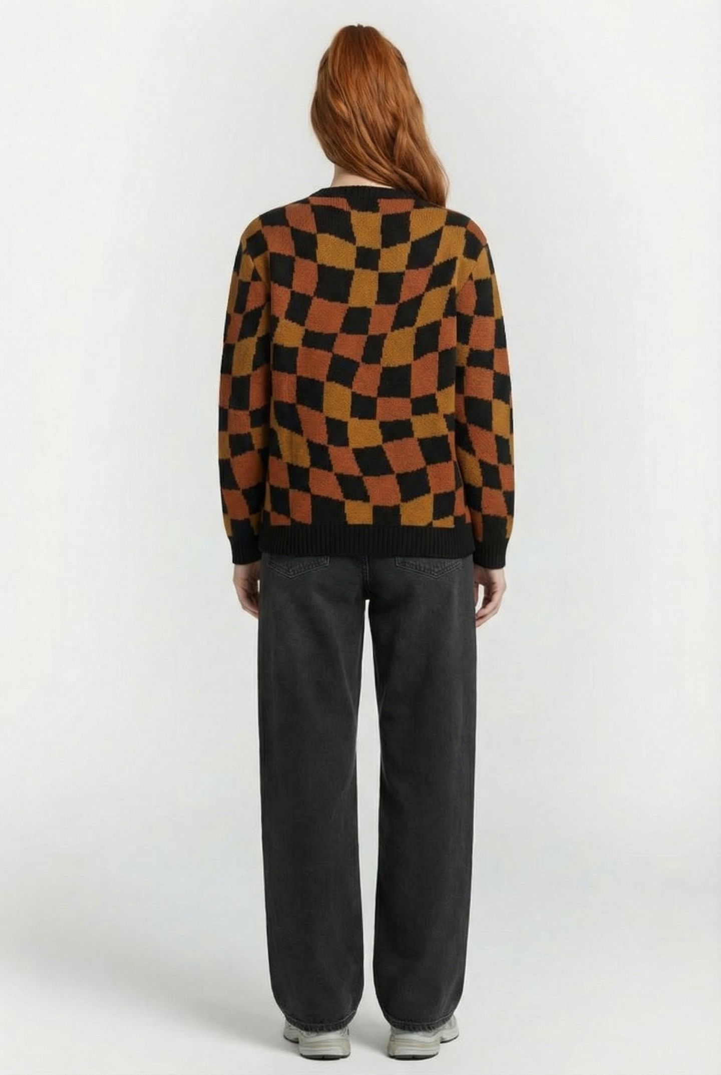 JAGGER SWEATER CARDIGAN AMUSEMENT 66 BLACK/GINGER BREAD 2