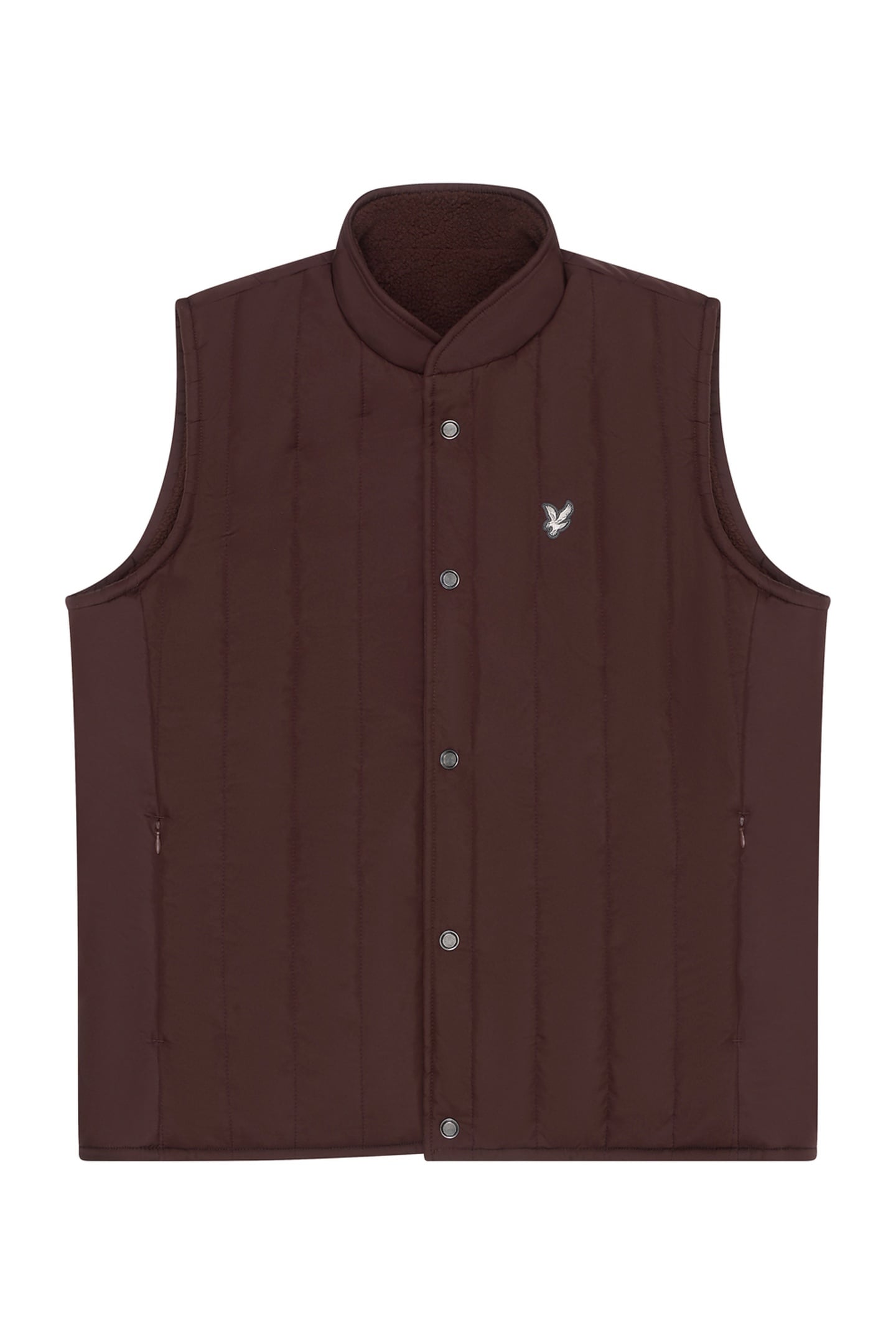 REVERSIBLE QUILTED GILET RUBBER RED 4