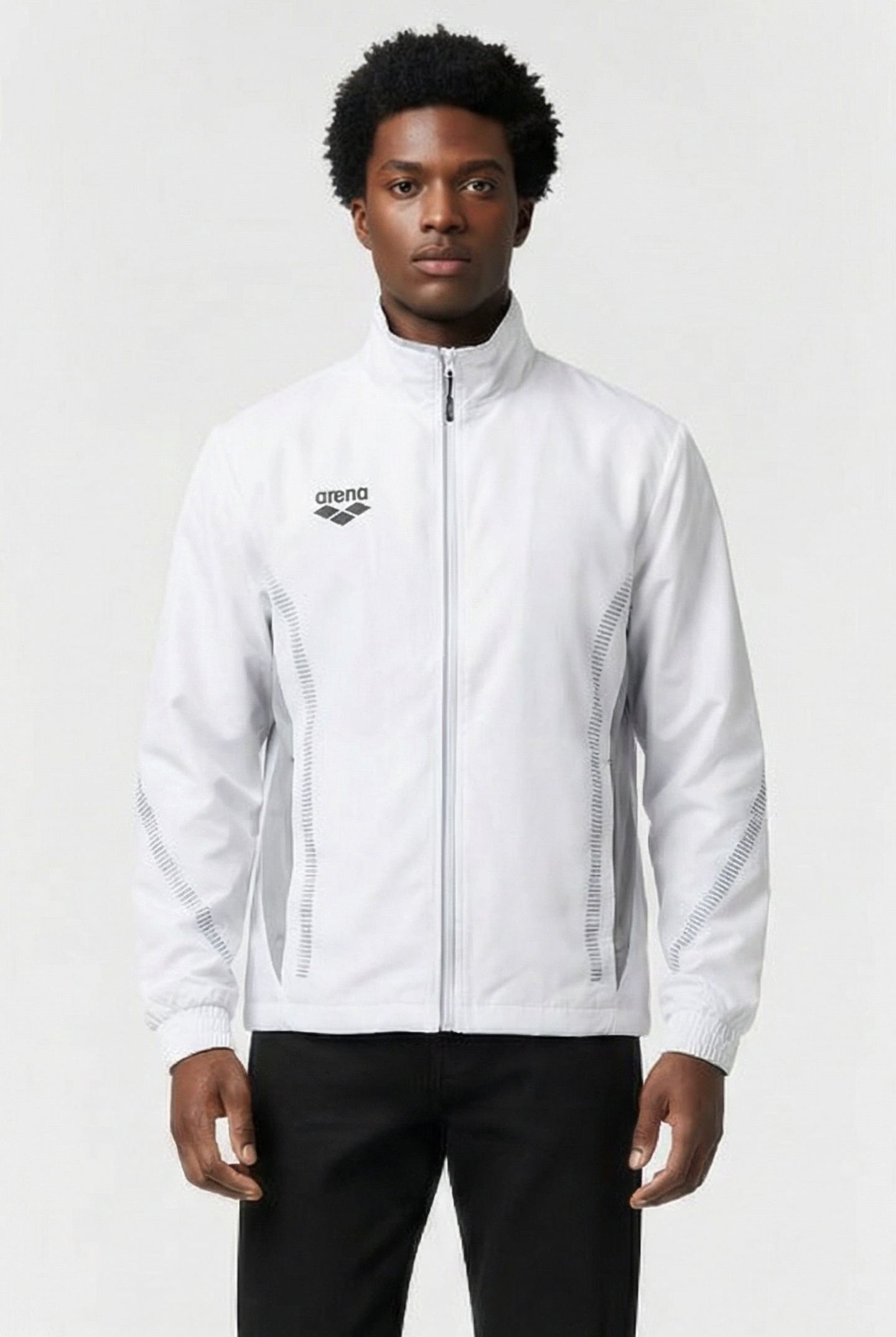 UNISEX TL WARM UP JACKET WHITE-GREY 2