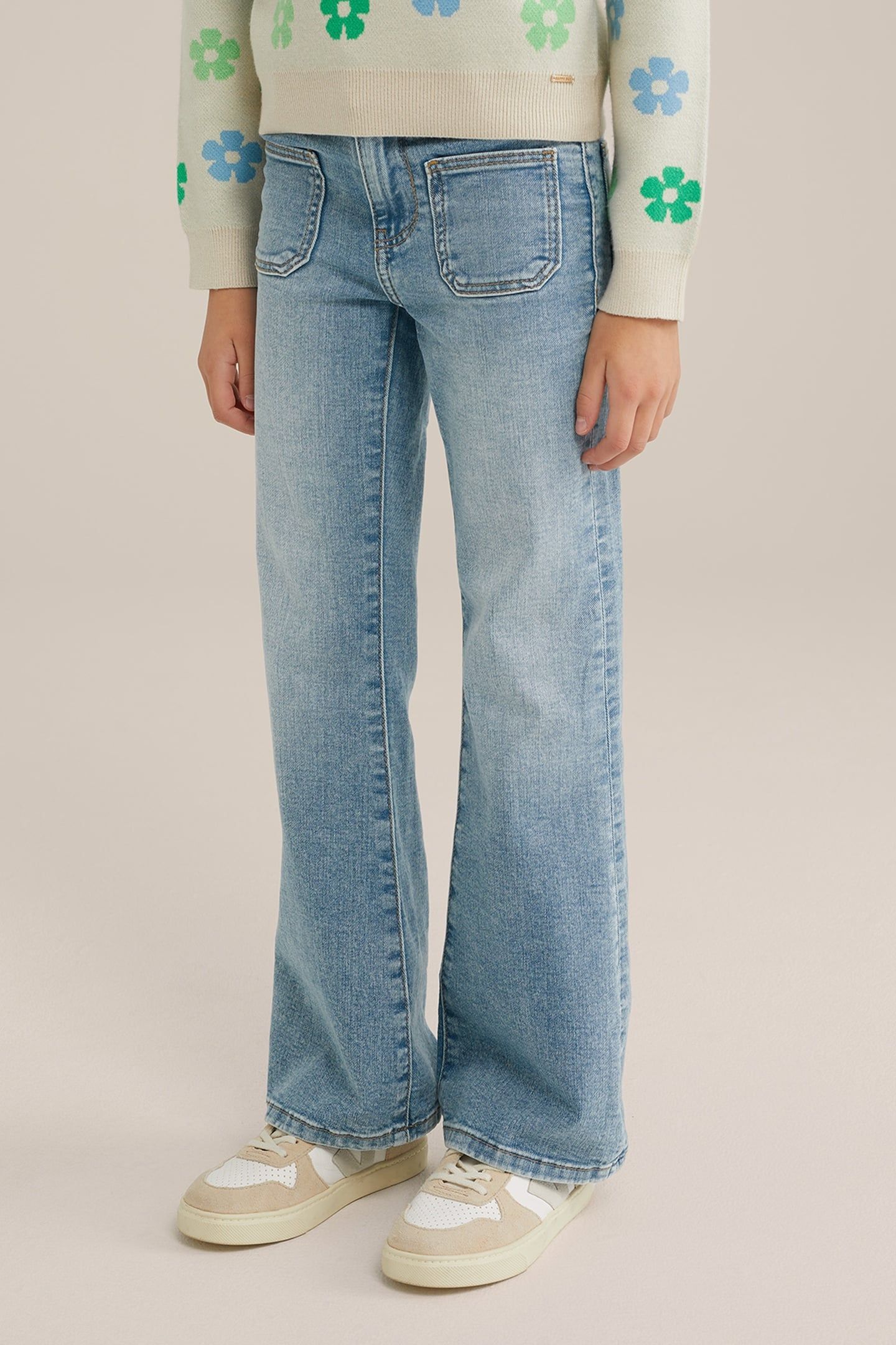 5-POCKET MID WAIST BLUE 1