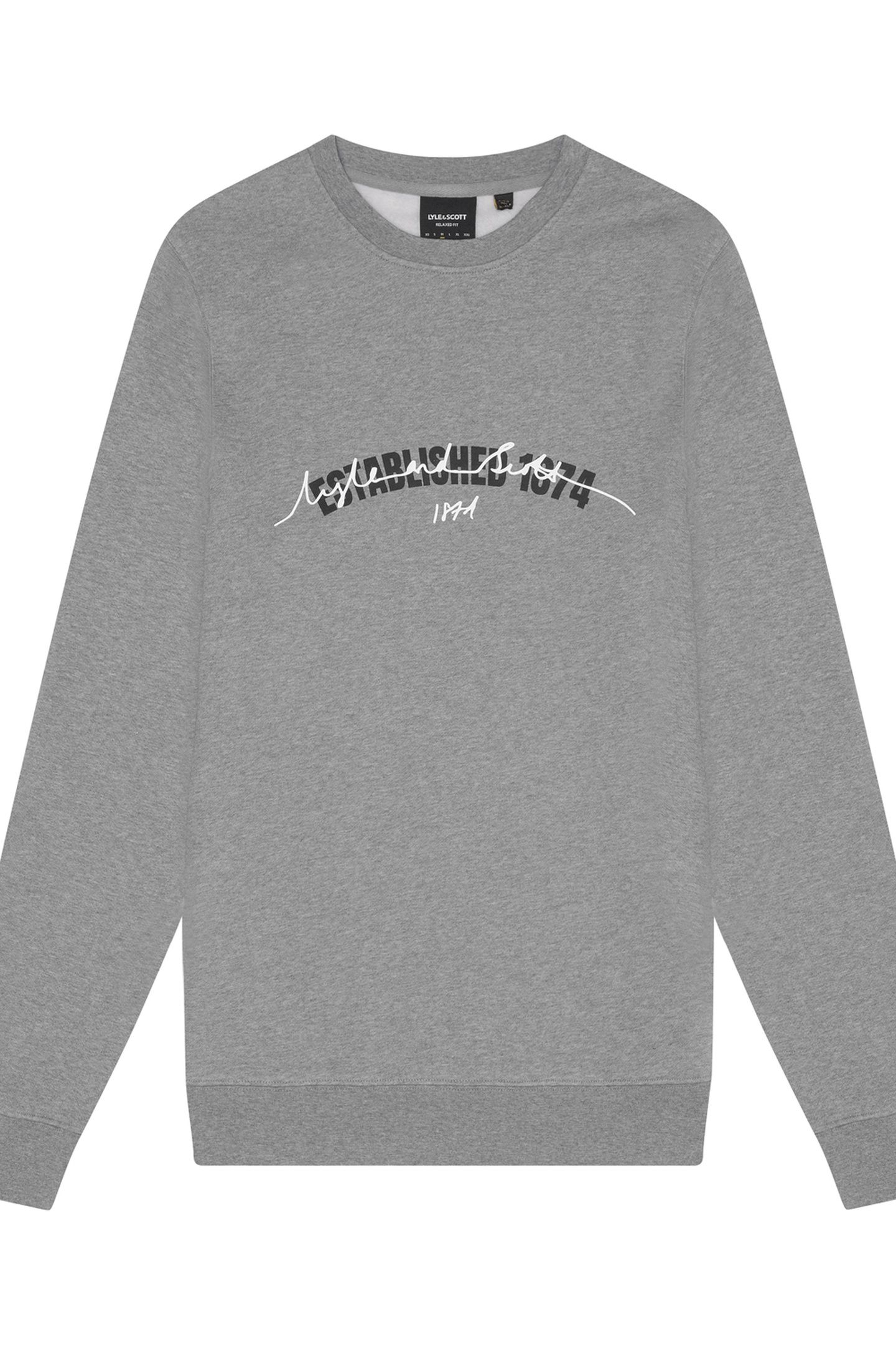ESTABLISHED 1874 GRAPHIC CREW NECK SWEATSHIRT MID GREY MARL 4