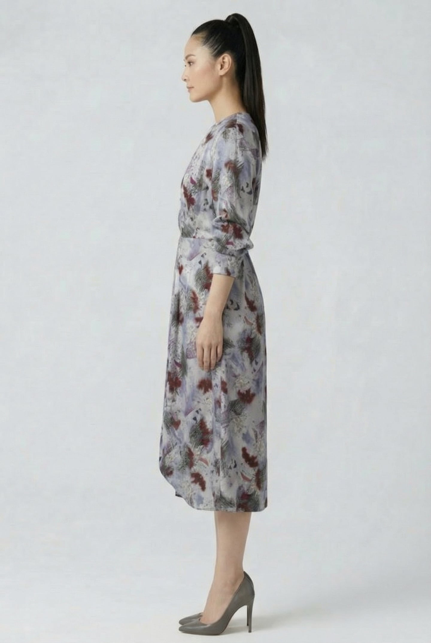 CHENOA DRESS WHITE/BURGUNDY 3