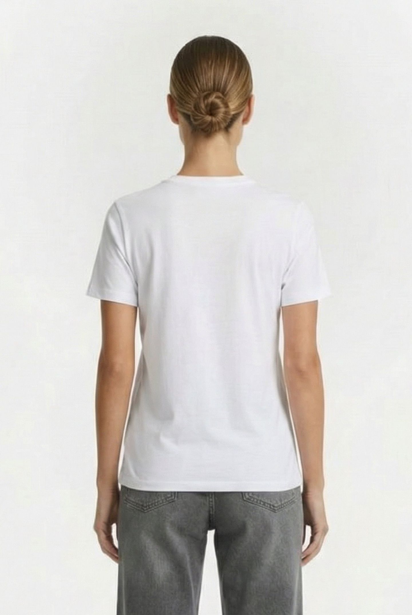 FCUK BACK UP BEAR TEE WHITE/BLACK 2