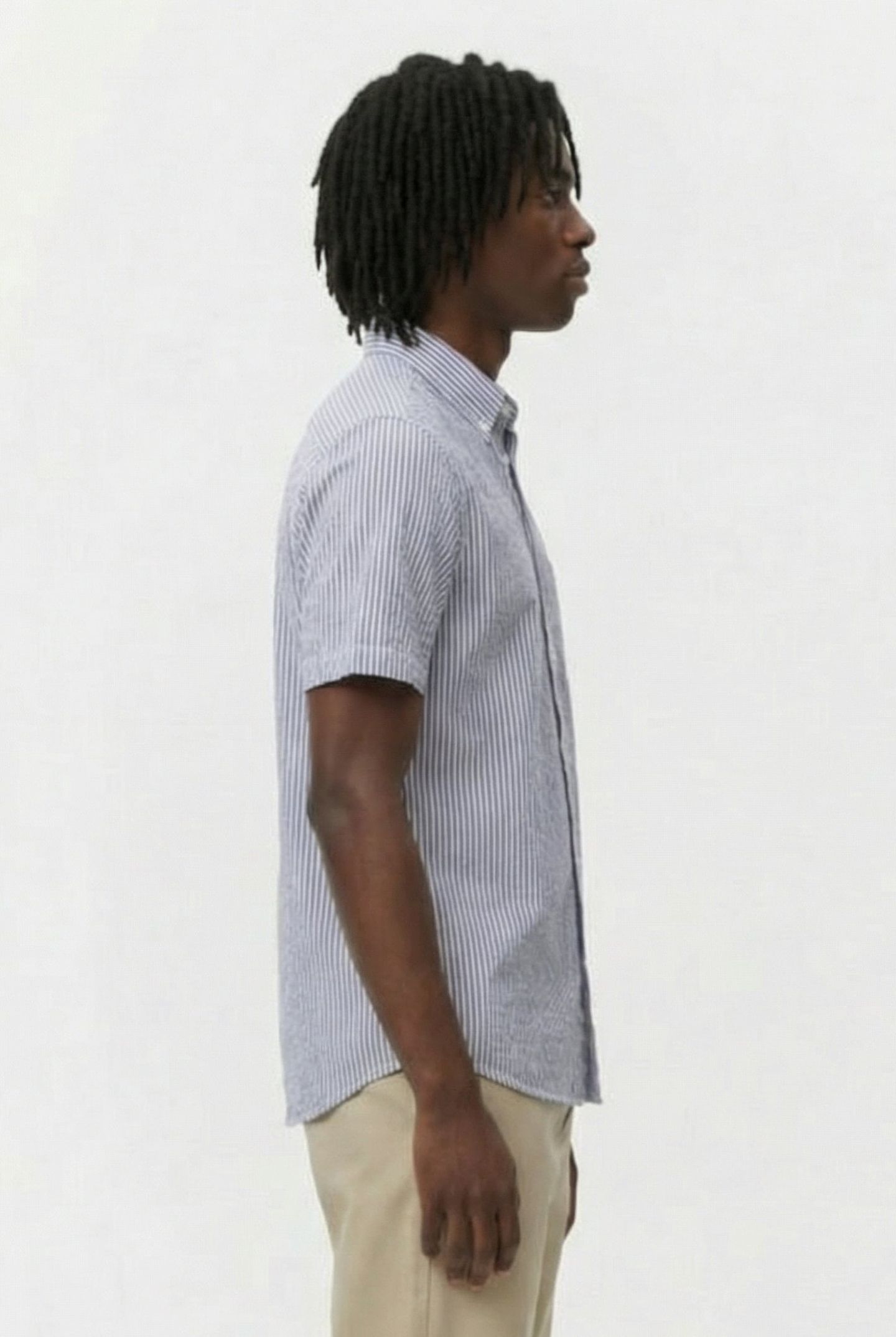 SEERSUCKER POCKET STRIPE SHORT SLEEVE SHIRT MARINE 3