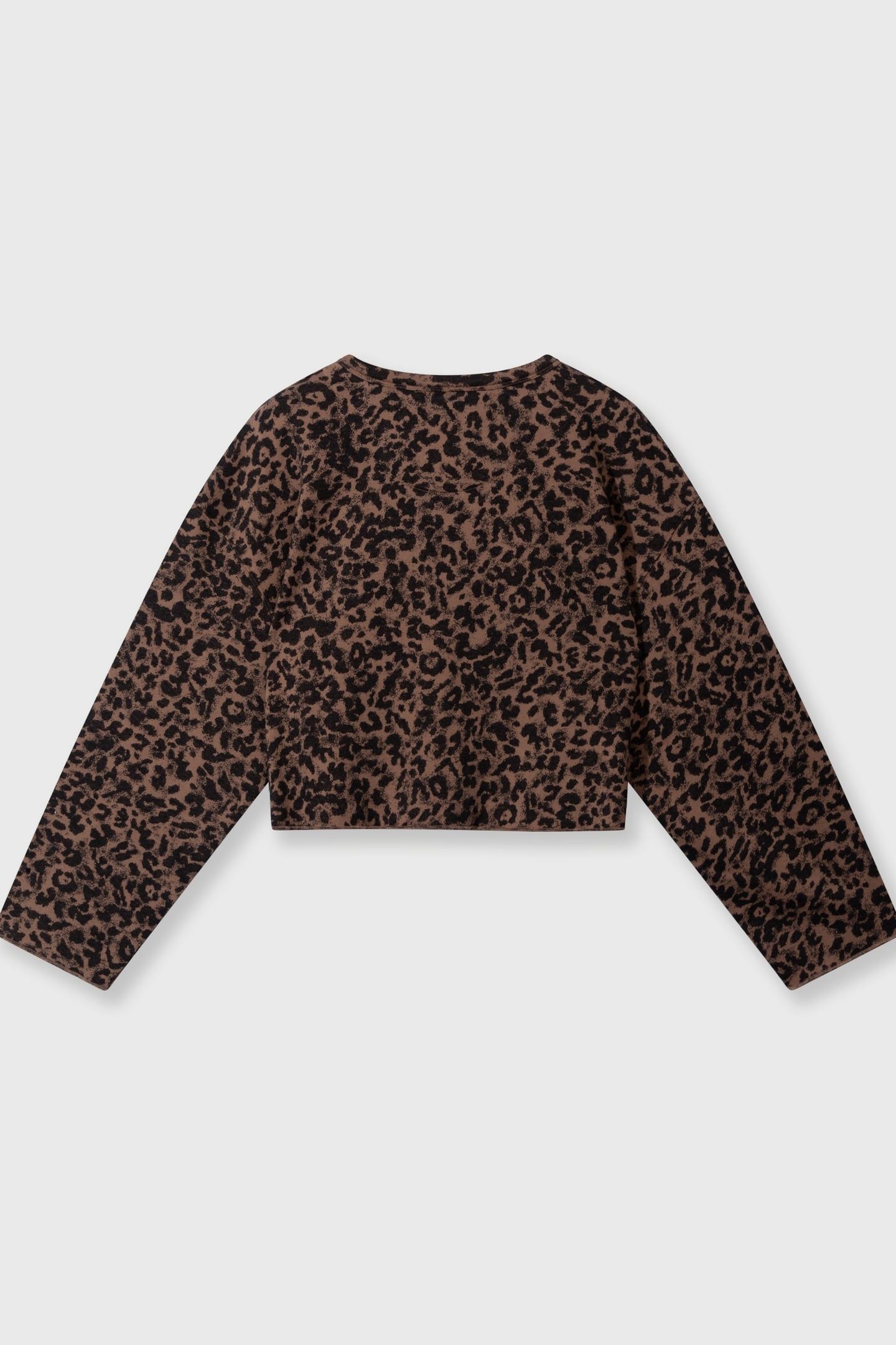 CROPPED SWEATER LEOPARD DARK FUDGE 5