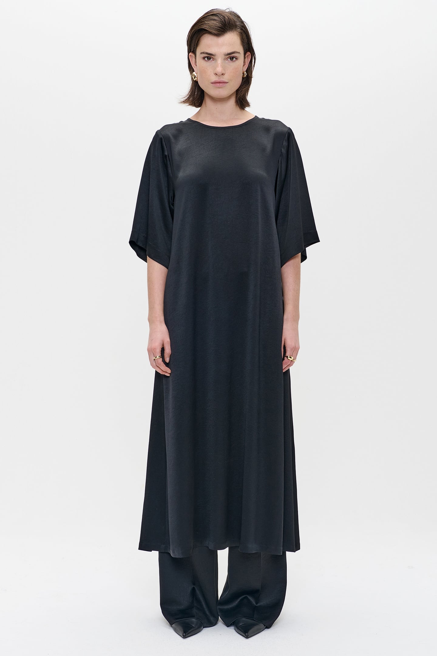 SATIN DRESS BLACK 3