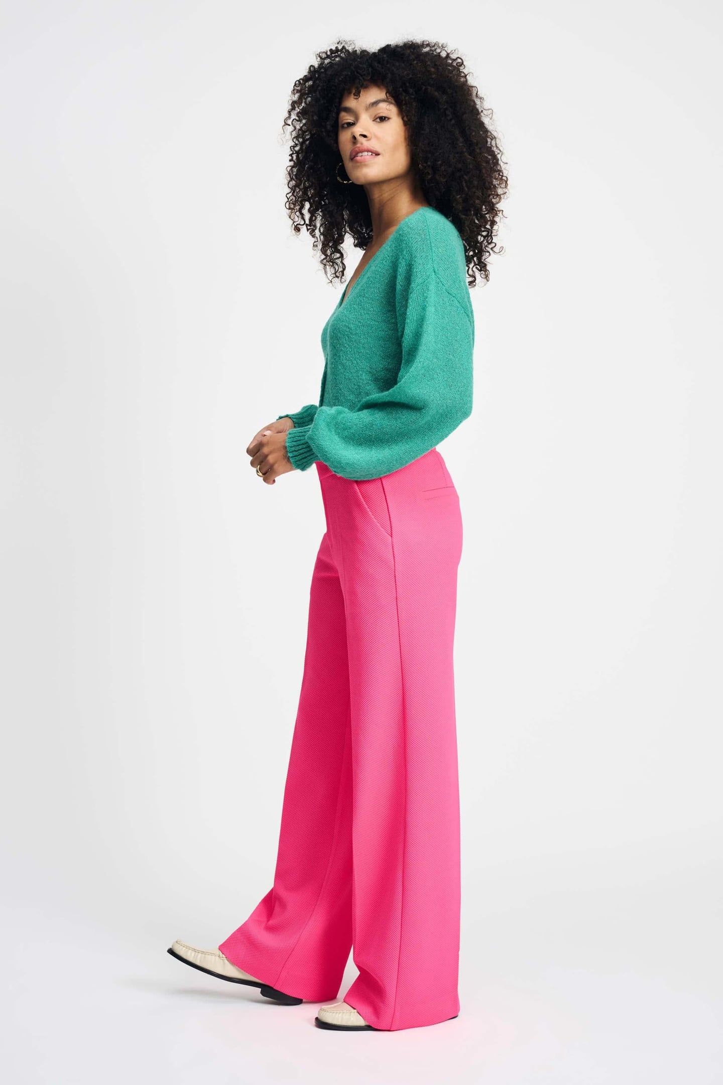 PANTS WIDE LEG VIBRANT PINK 5