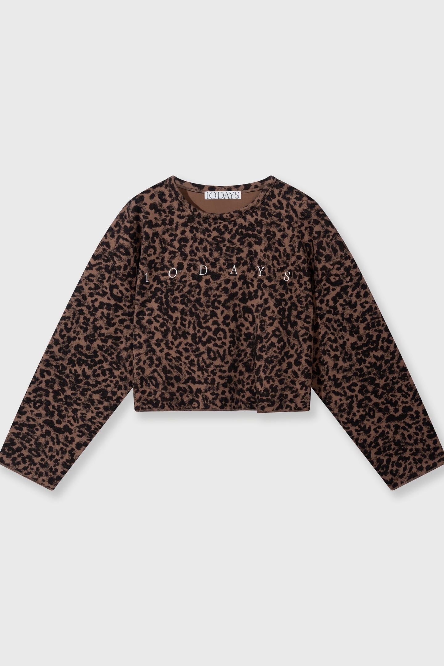 CROPPED SWEATER LEOPARD DARK FUDGE 4