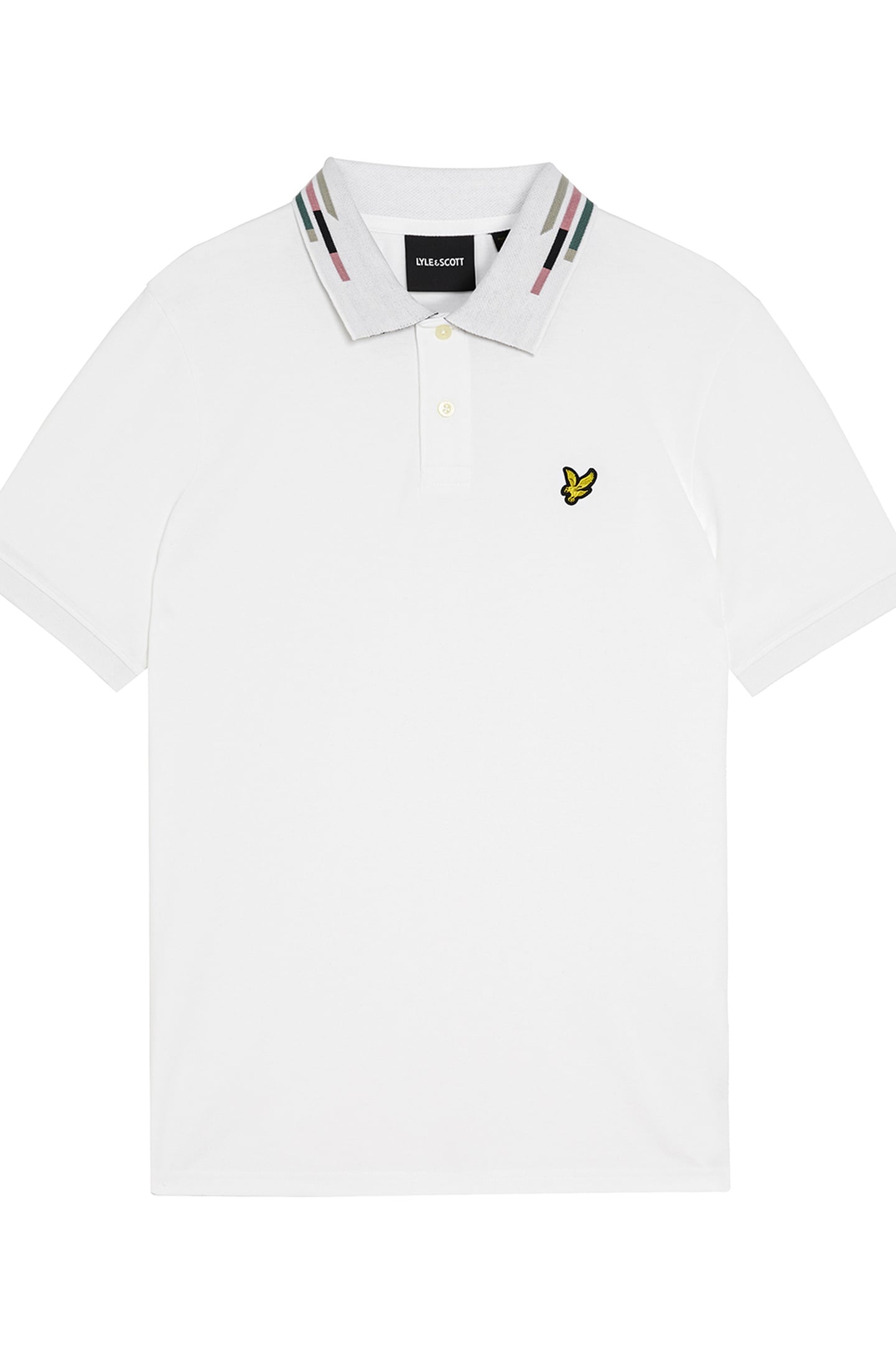 STRIPED TIPPED POLO SHIRT WHITE/DARK NAVY 4