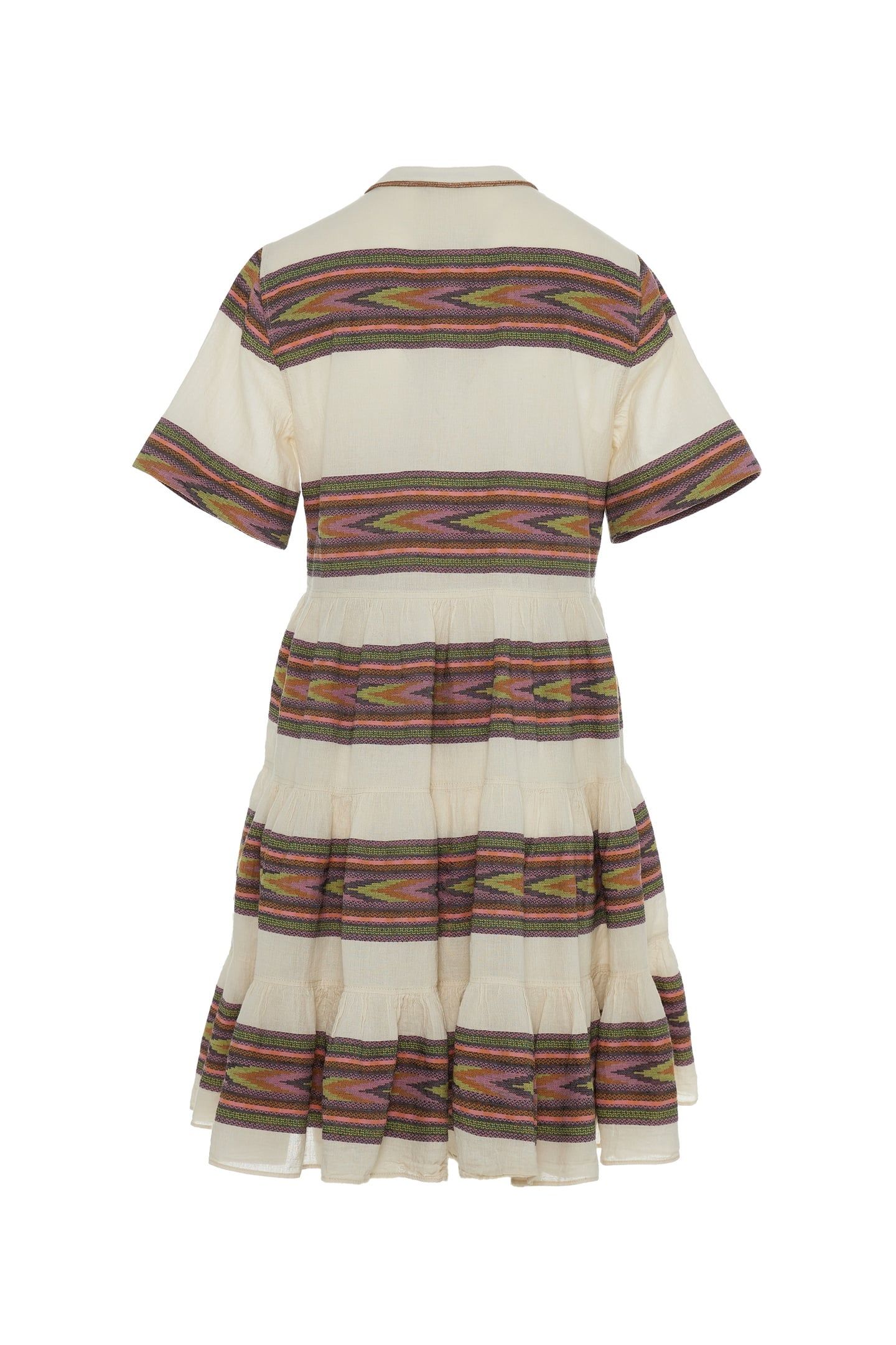 HARMONIA MIDI DRESS JACQUARD PINK GREEN 3