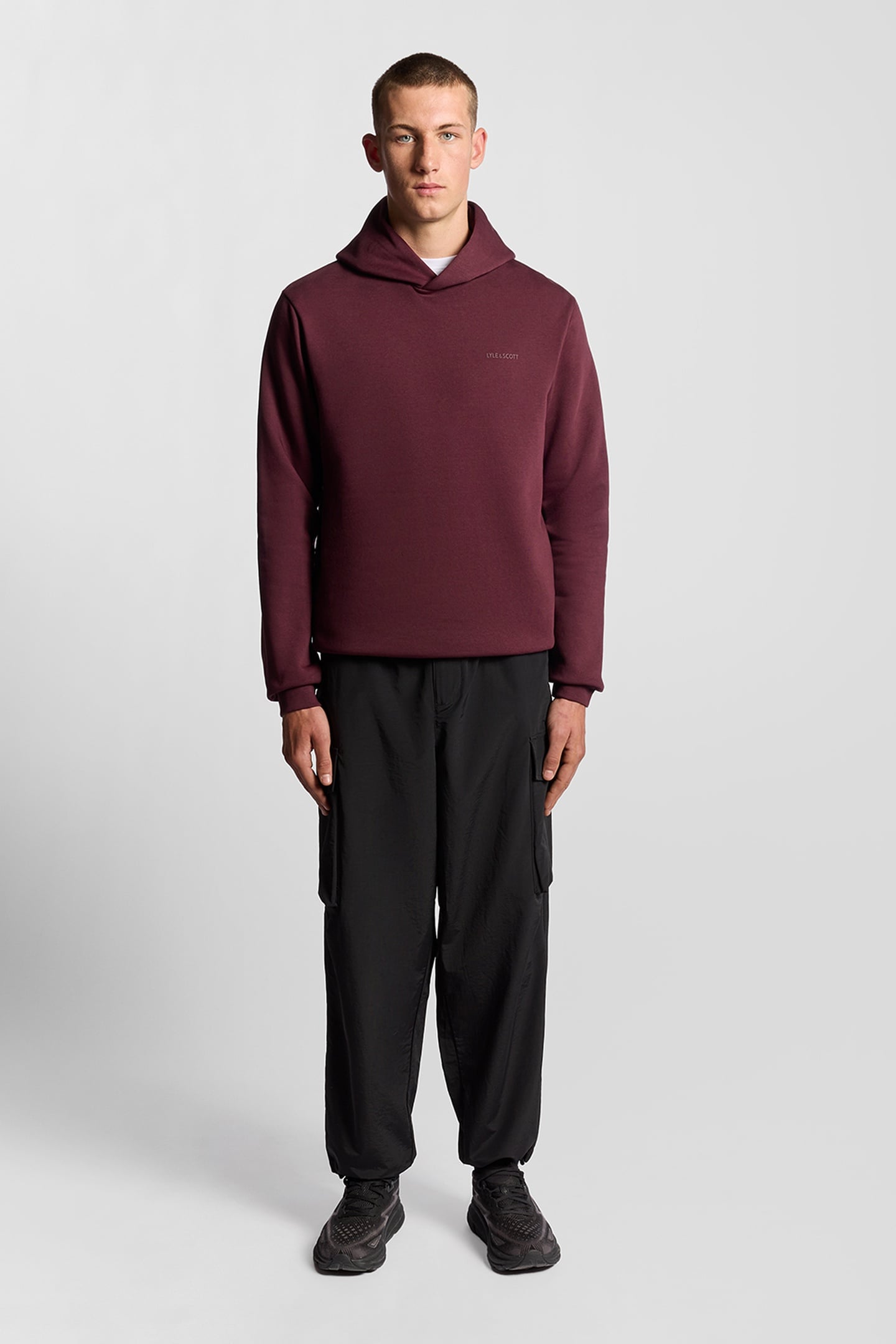 LOGO BRUSHBACK PULLOVER HOODIE PORT 1