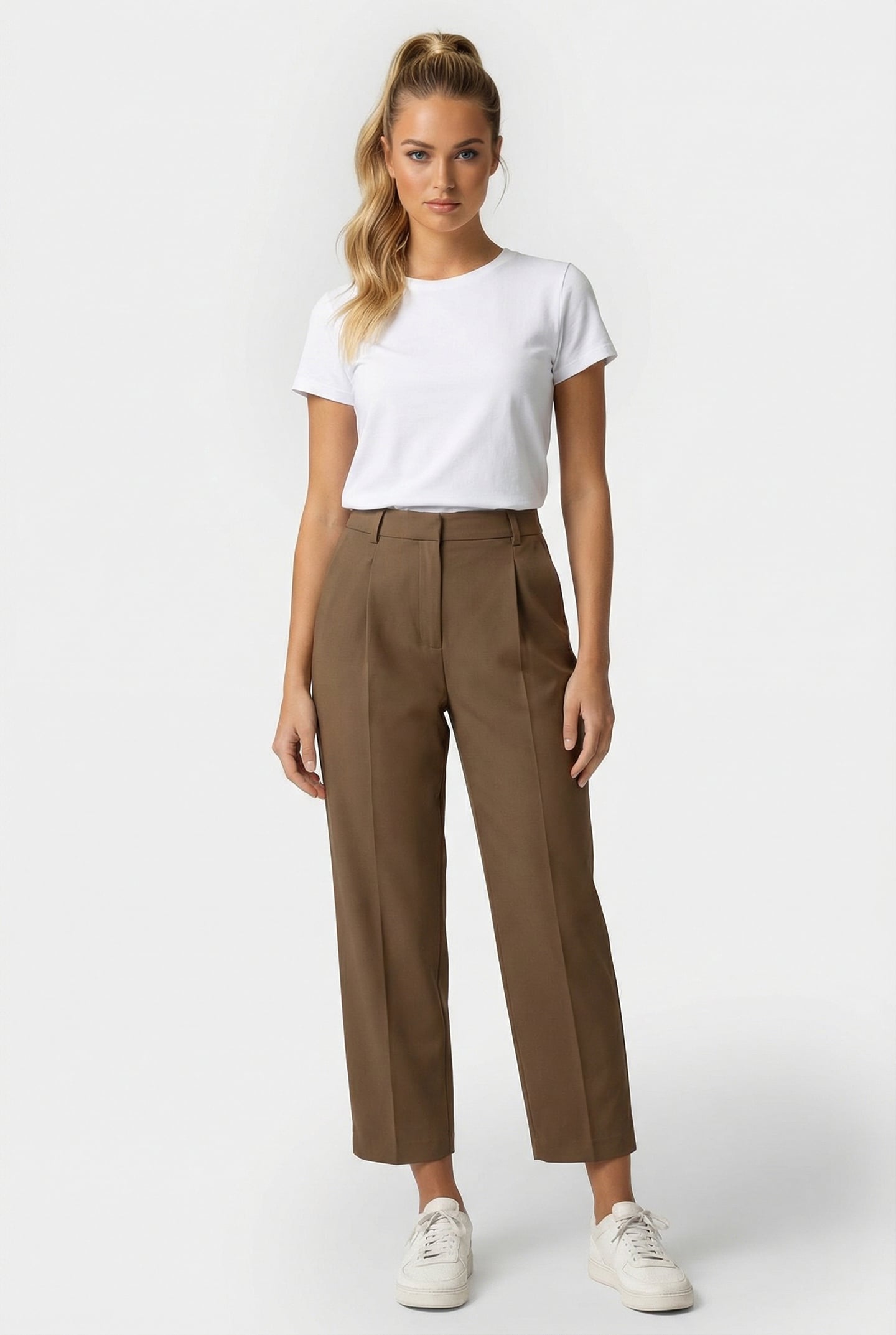 LAVERTI TROUSER DARK BEIGE 1