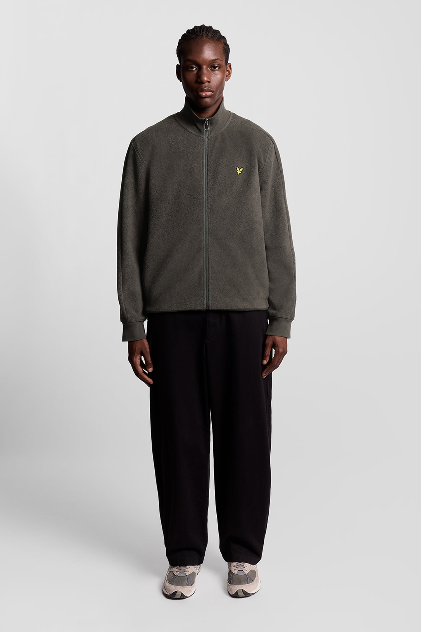 POLAR FLEECE TRACK JACKET CHARCOAL MARL 2