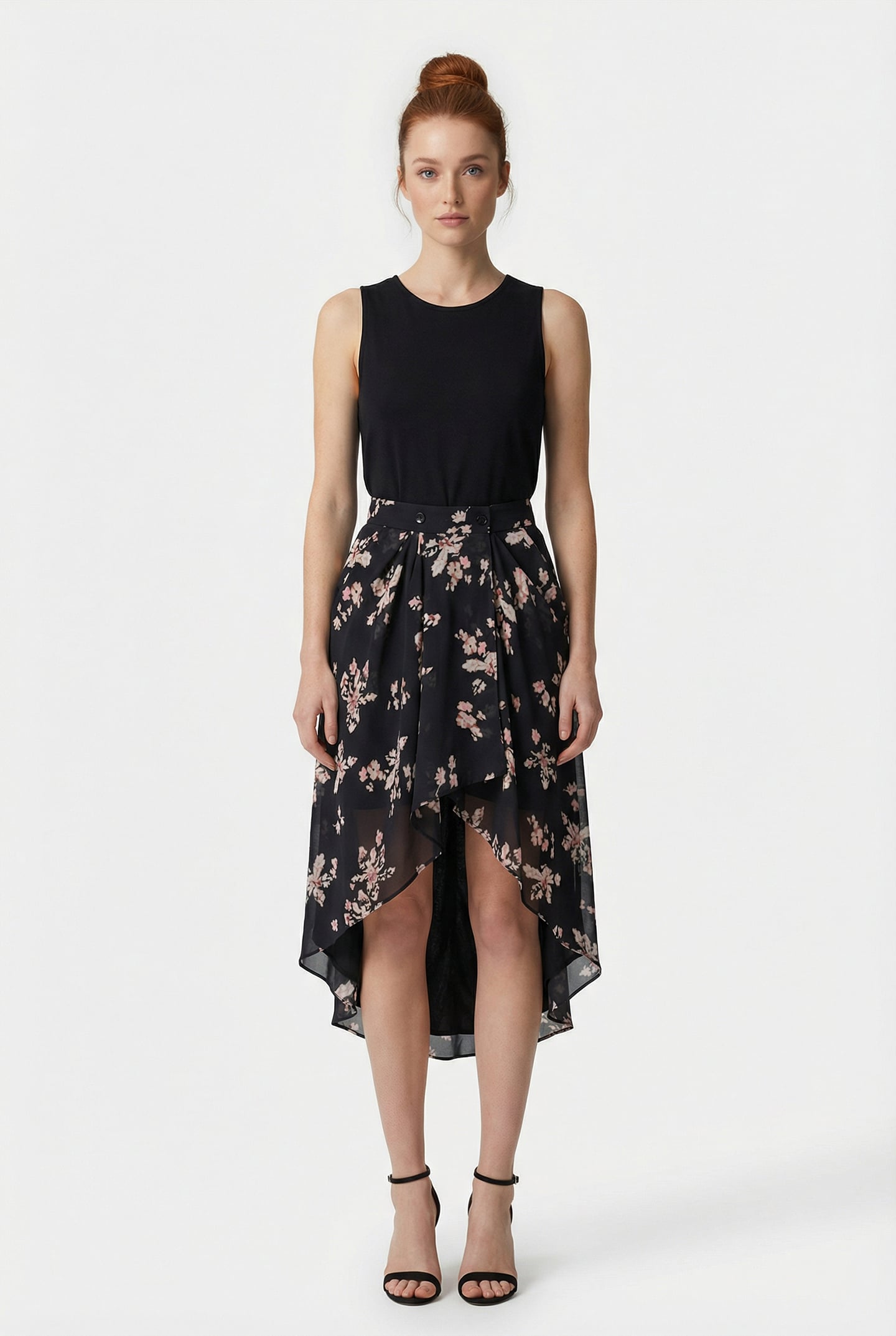 ILYOSI SKIRT IN BLACK/ECRU/PINK 1