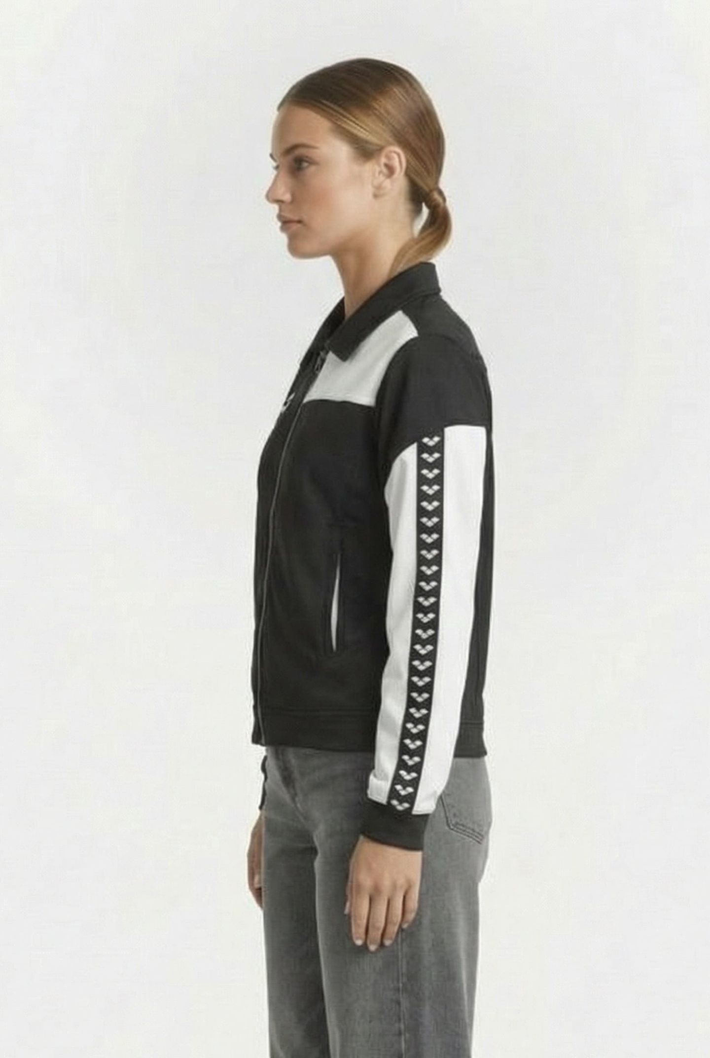 UNISEX DENIM JACKET BLACK WHITE 5