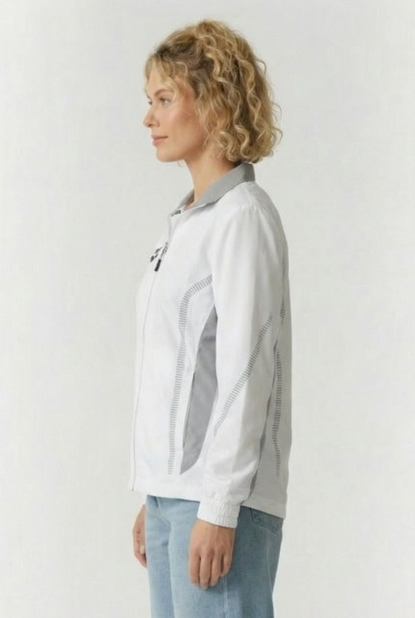 UNISEX TL WARM UP JACKET WHITE-GREY 4