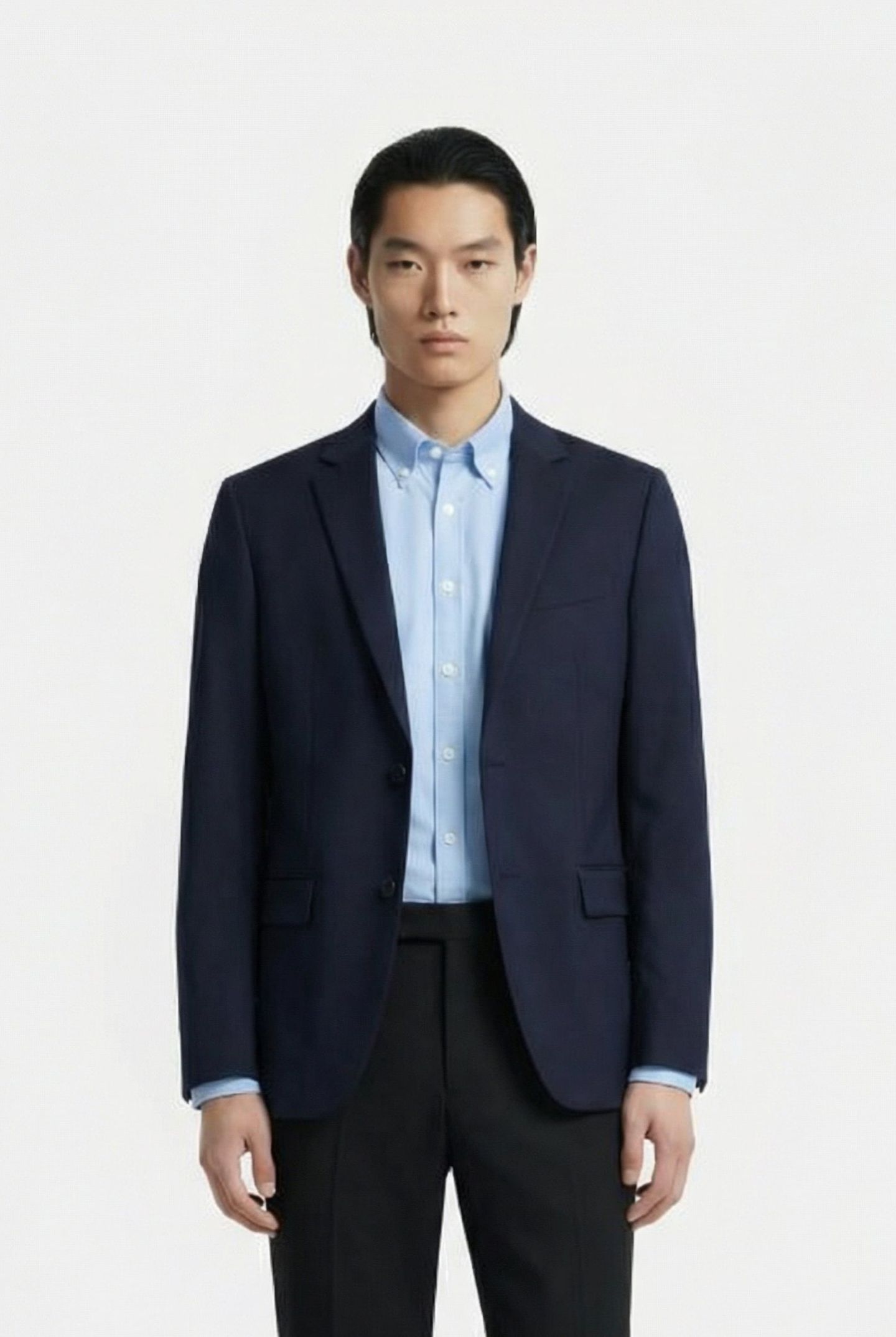 STRETCH WOOL REGULAR MIDNIGHT NAVY 1