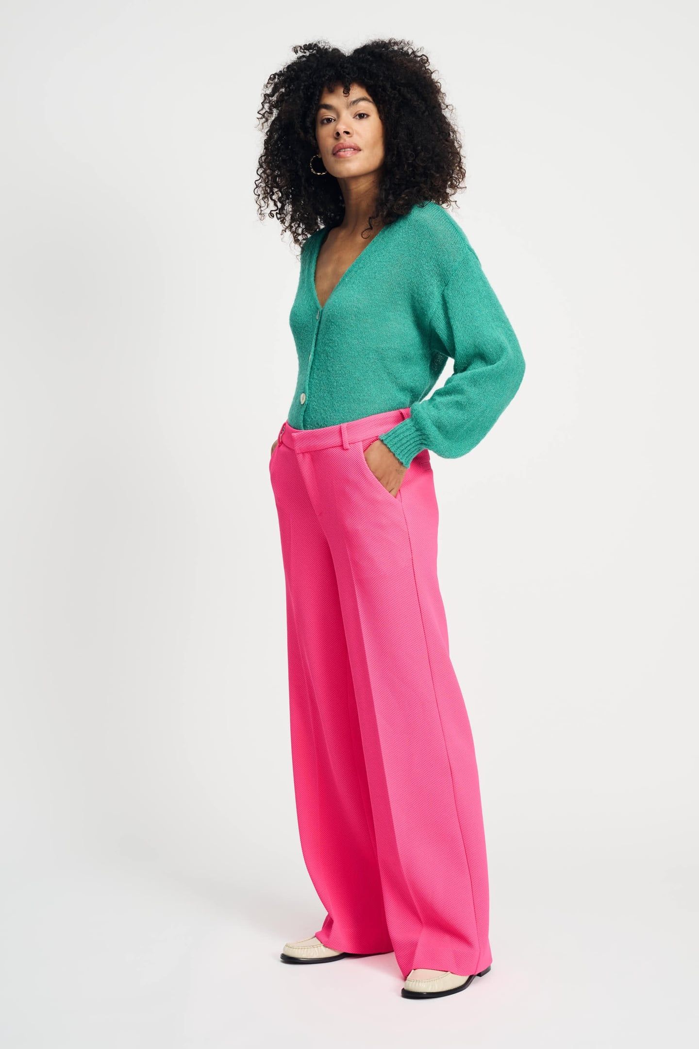 PANTS WIDE LEG VIBRANT PINK 1
