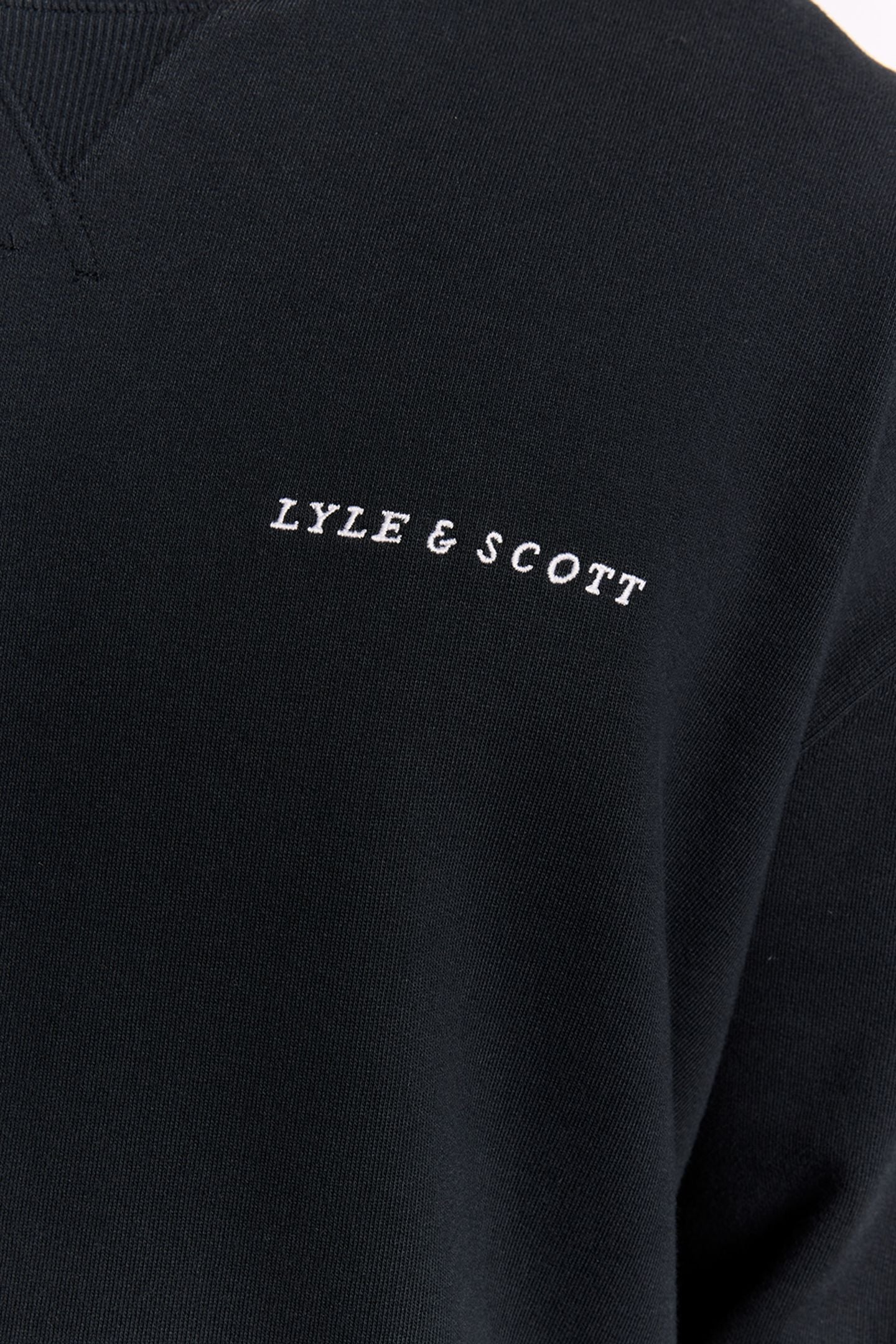 SCRIPT BRUSHBACK CREW NECK SWEATSHIRT DARK NAVY 3