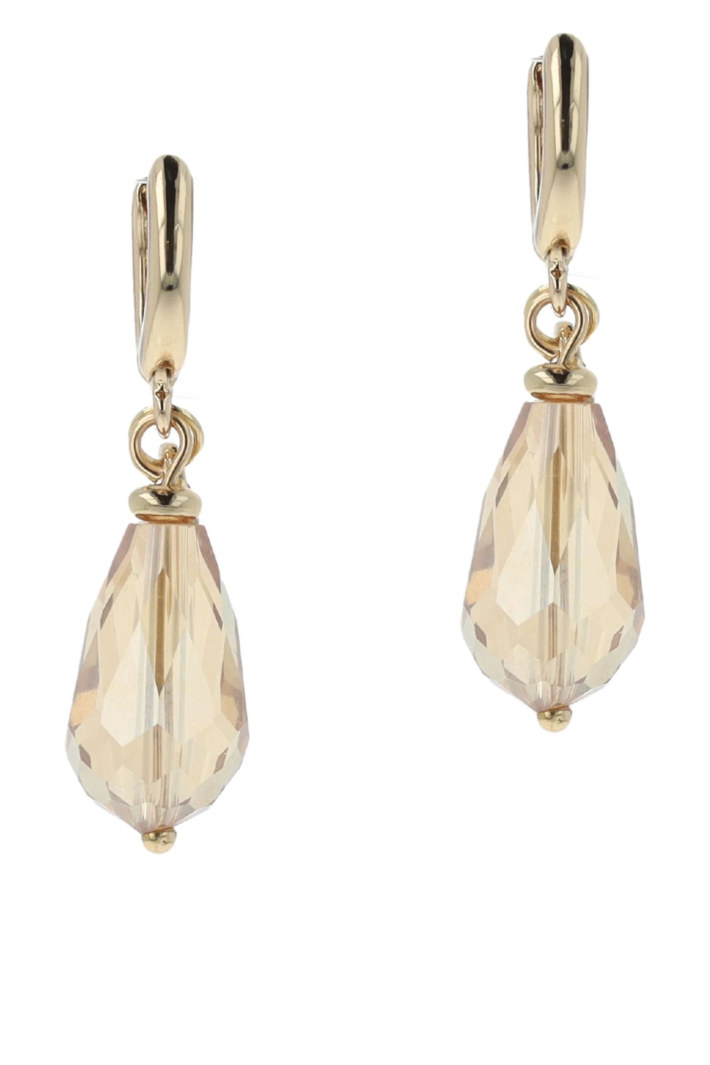 GOLDEN CRYSTAL DROP EARHANGERS 1