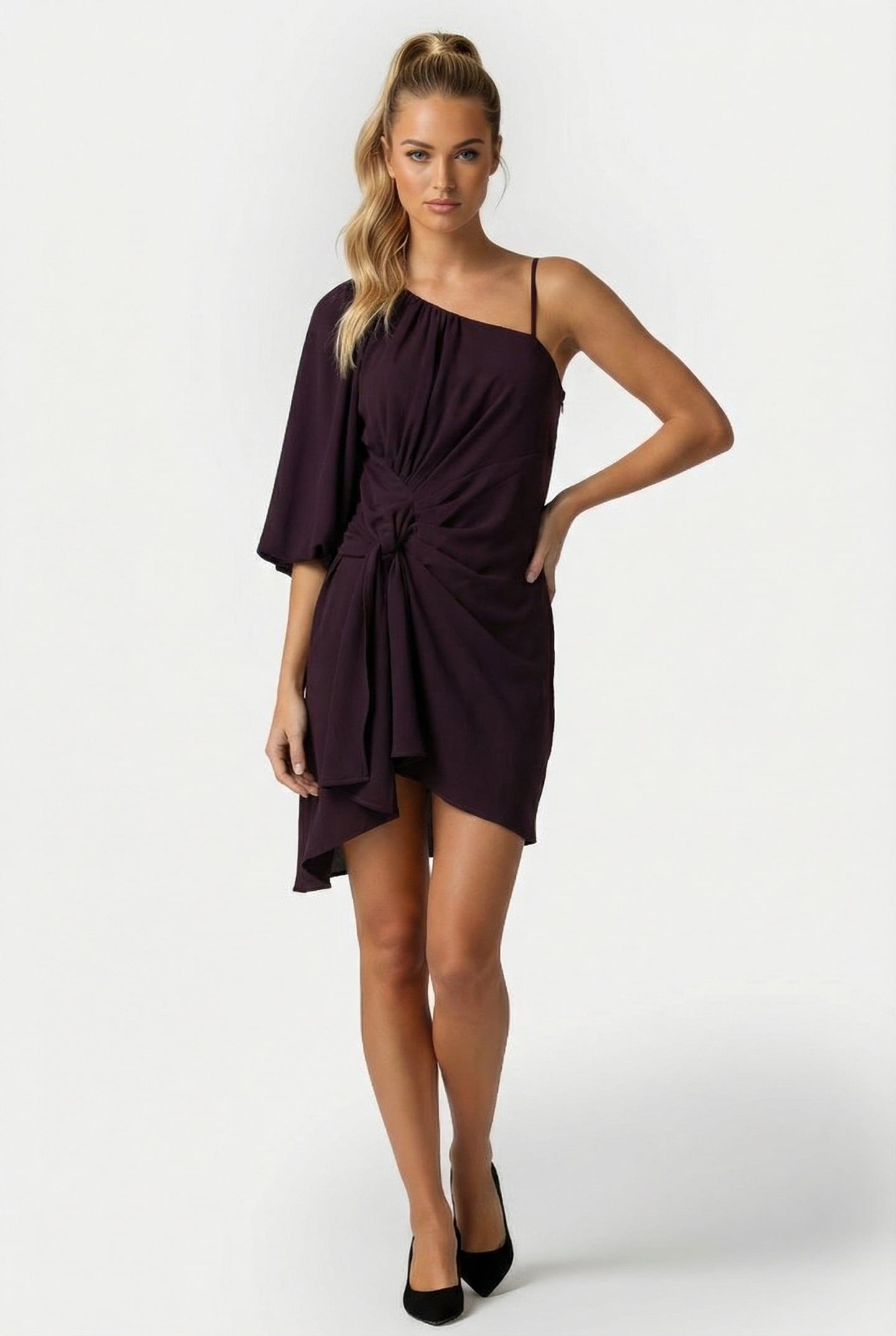 SOLIA DRESS BURGUNDY 1