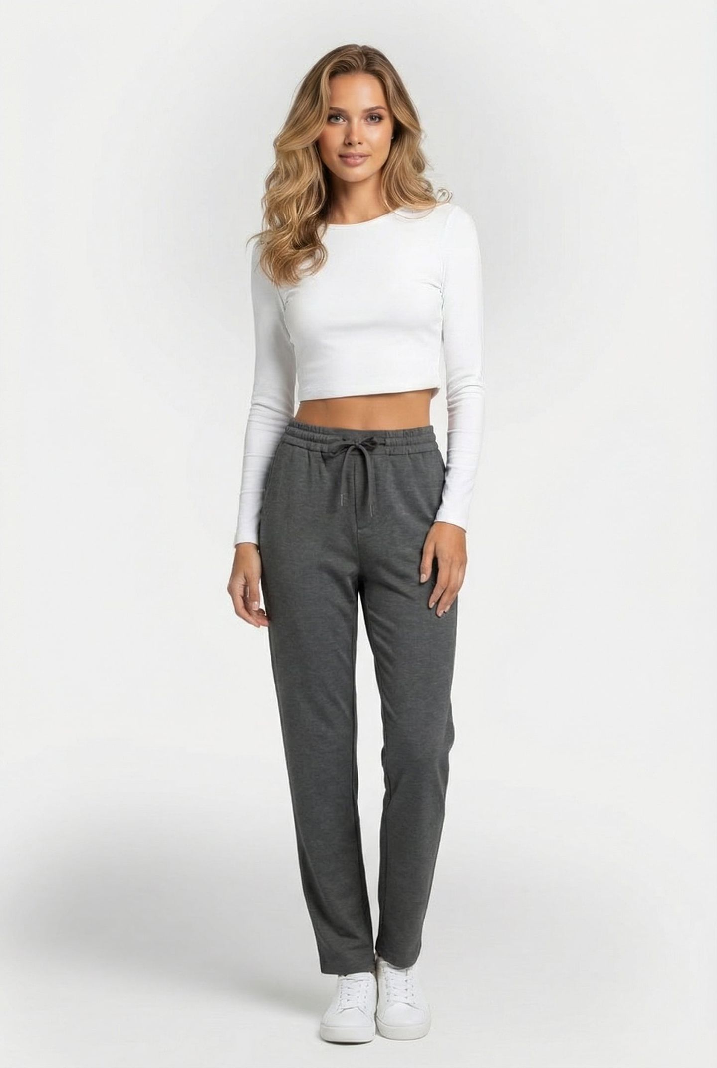 S.OLIVER PANT GREY/BLACK 1