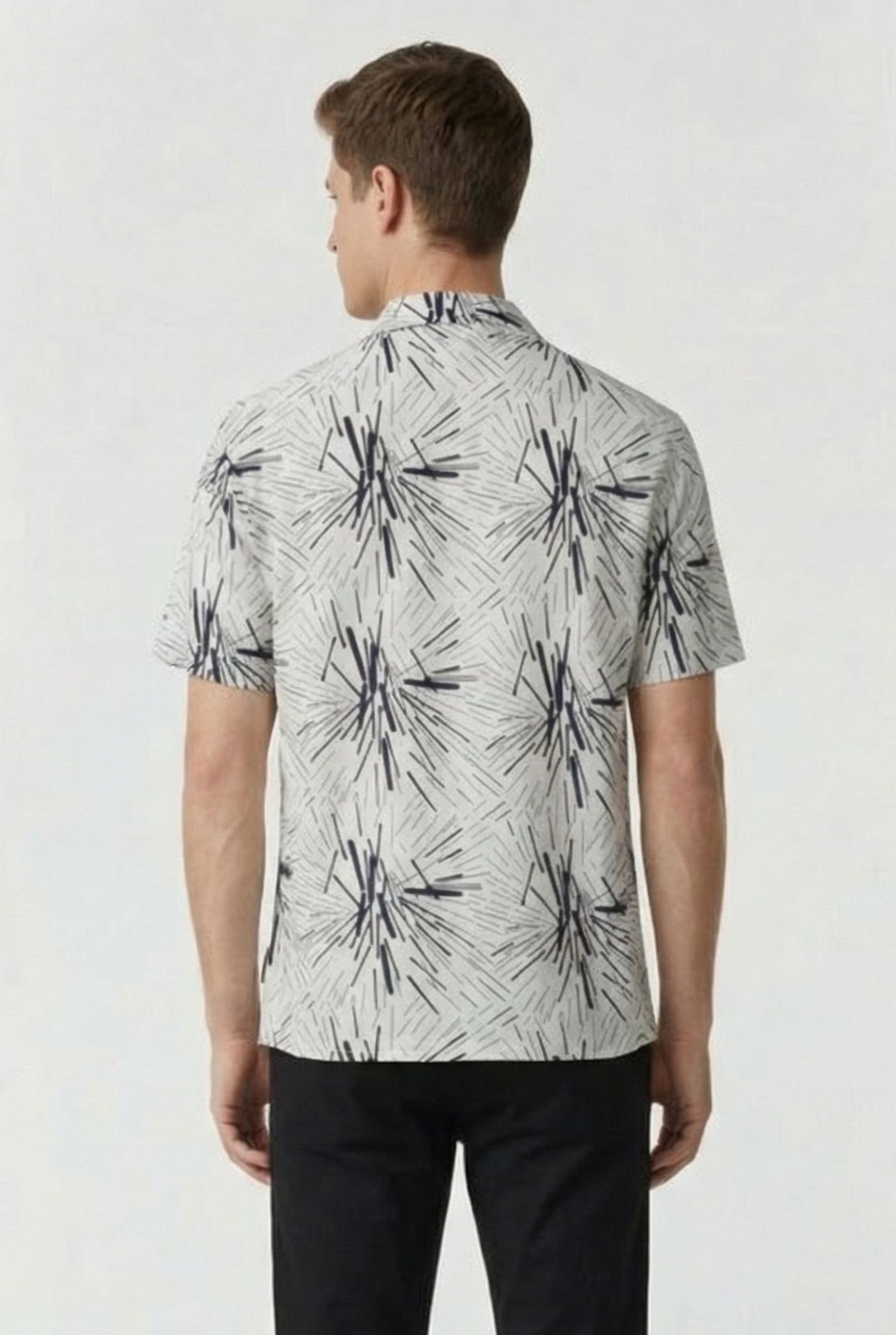 SPLAT VISCOSE REVERE SHORT SLEEVE WHITE 2