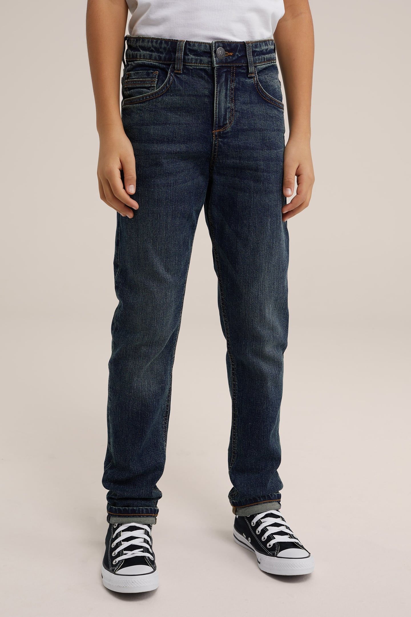 5-POCKET MID WAIST GREEN BLUE 1