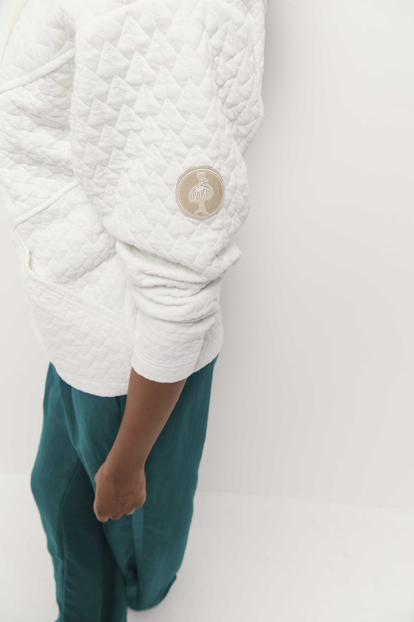 MARGIT - ECRU FANCY KNIT ZIPPED CARDIGAN 9