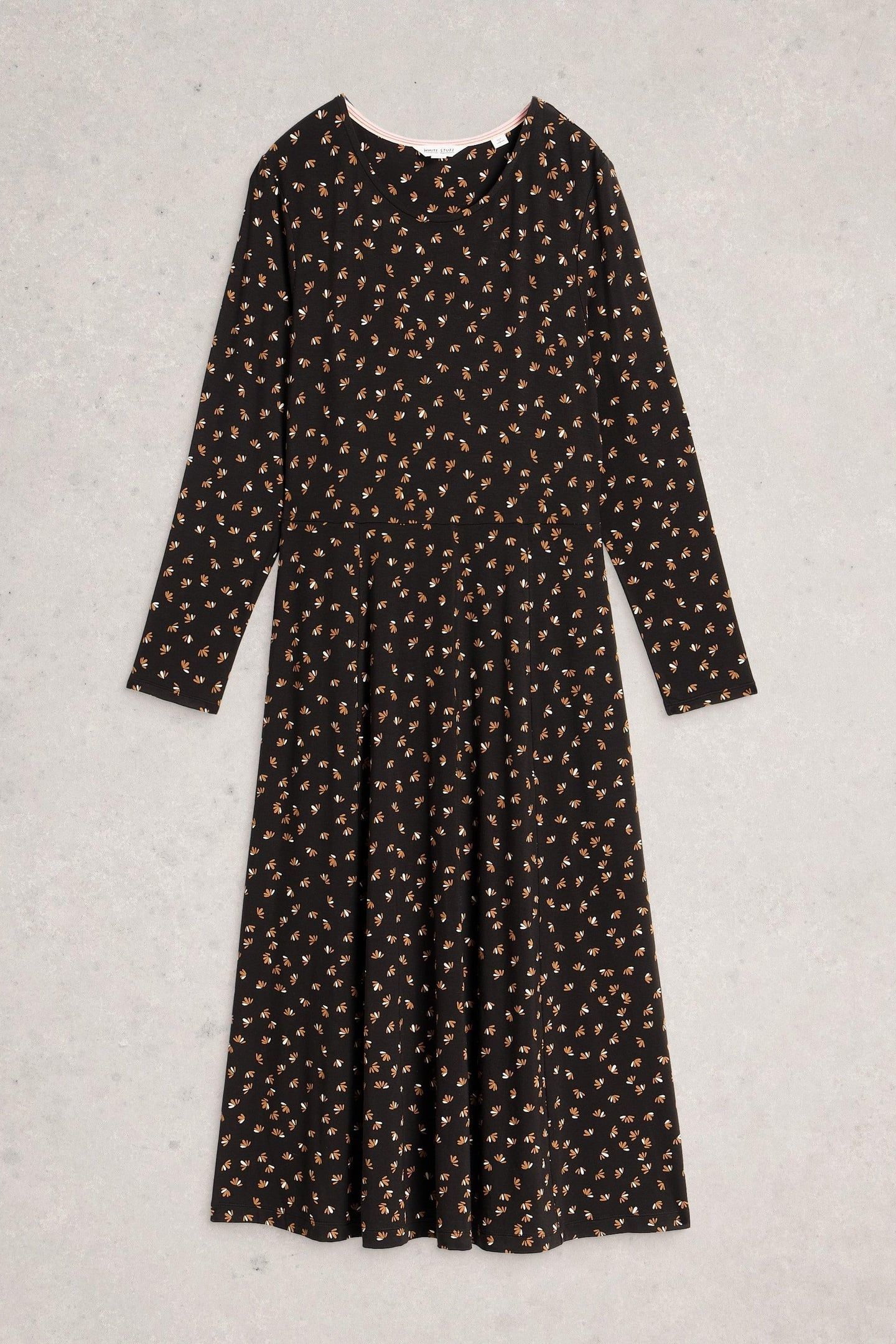 MADELINE JERSEY DRESS BLACK PRINT 3