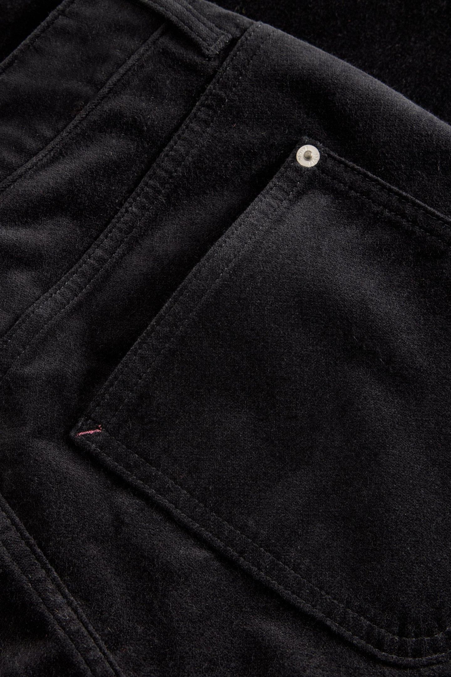 TIA VELVET WIDE LEG CROP PURE BLACK 4