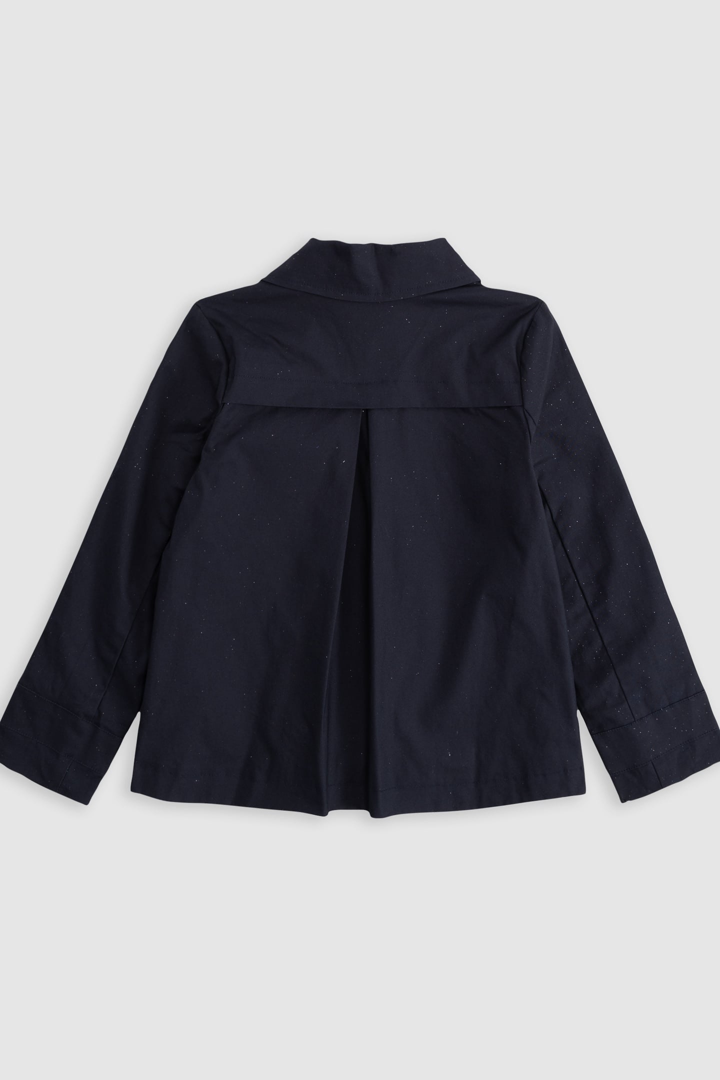 SHORT NAVY SEQUINED TRENCH COAT 2