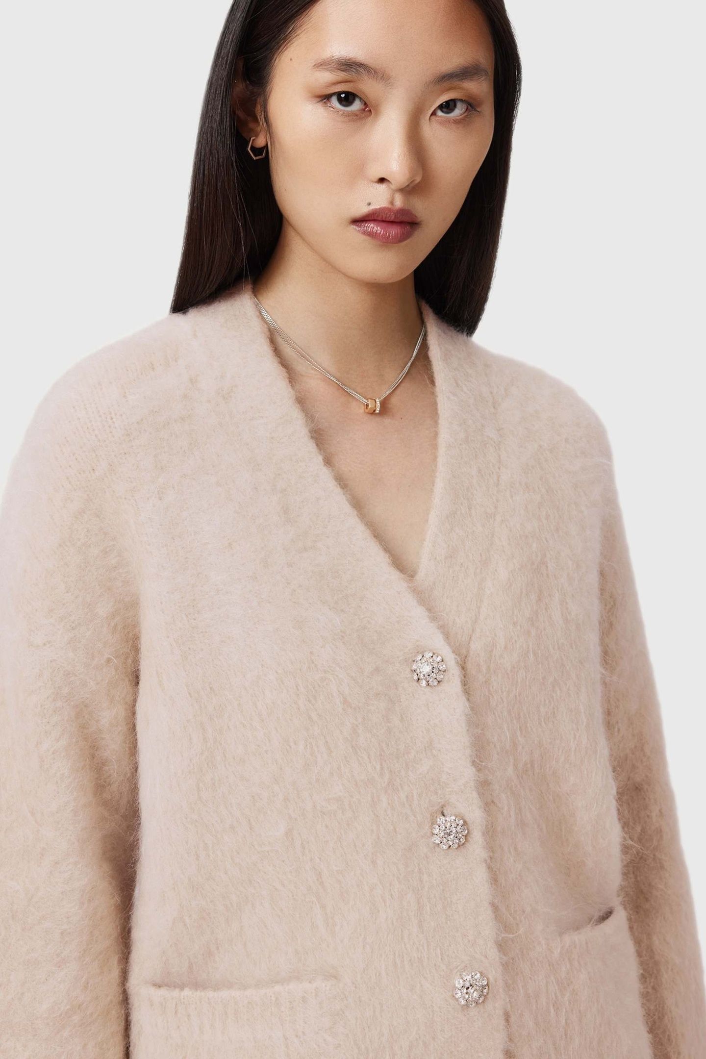 RUBI EMB CARDI PEARL WHITE 7