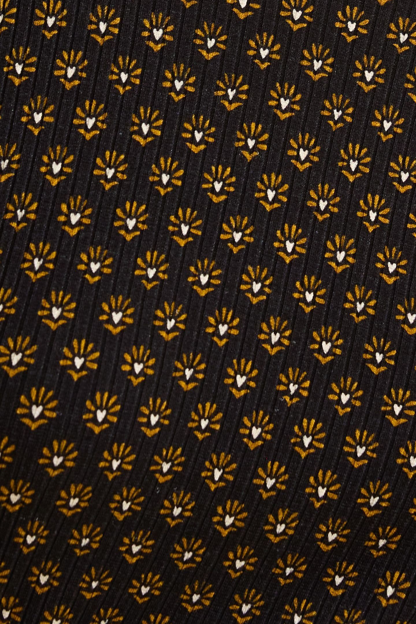 BLACK FLORAL HEART T-SHIRT BLACK 5