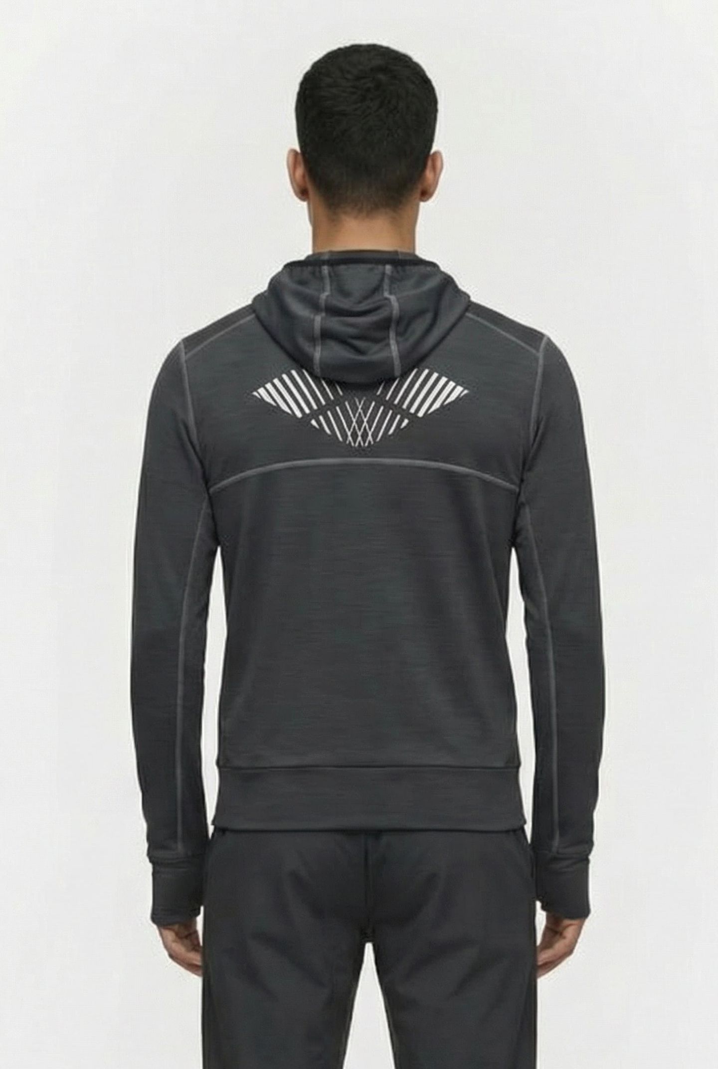 MEN'S HOODED JACKET SPACER LOGO BLACK 2