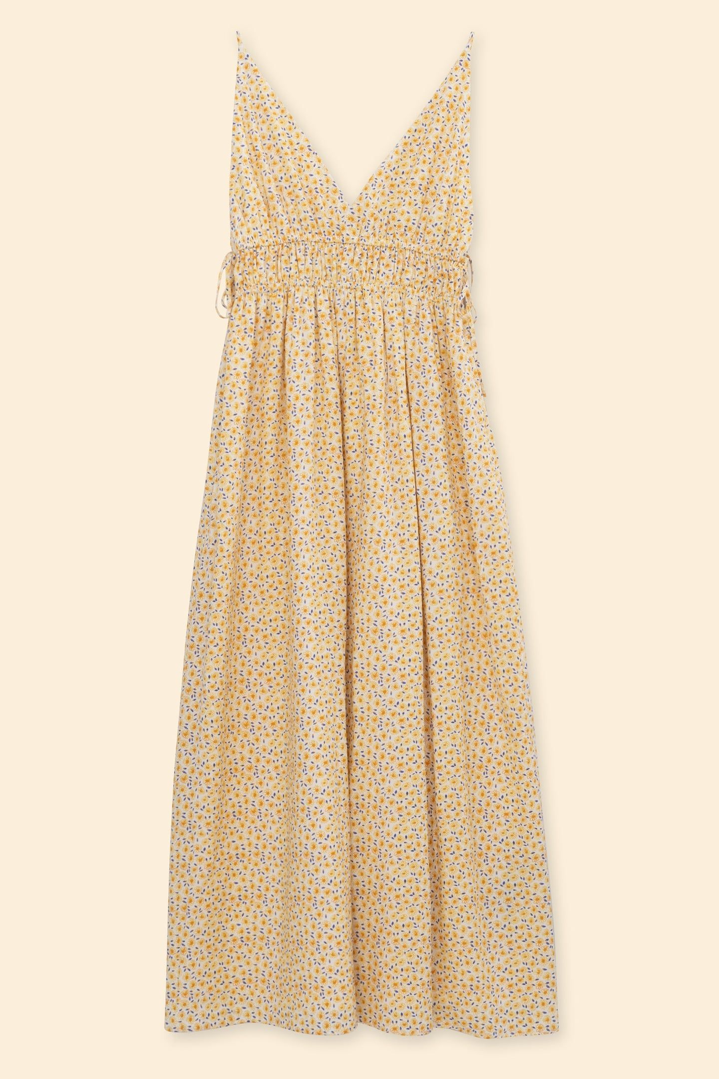 FLORAL PRINT LONG DRESS YELLOW 9
